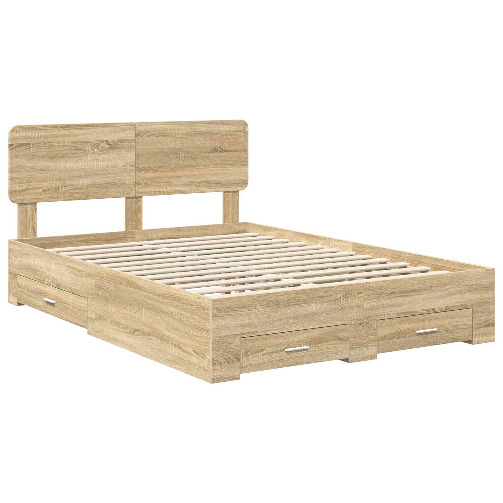 Cadre de lit Chêne Sonoma 150 x 200 cm Bois d'ingénierie - XIOS