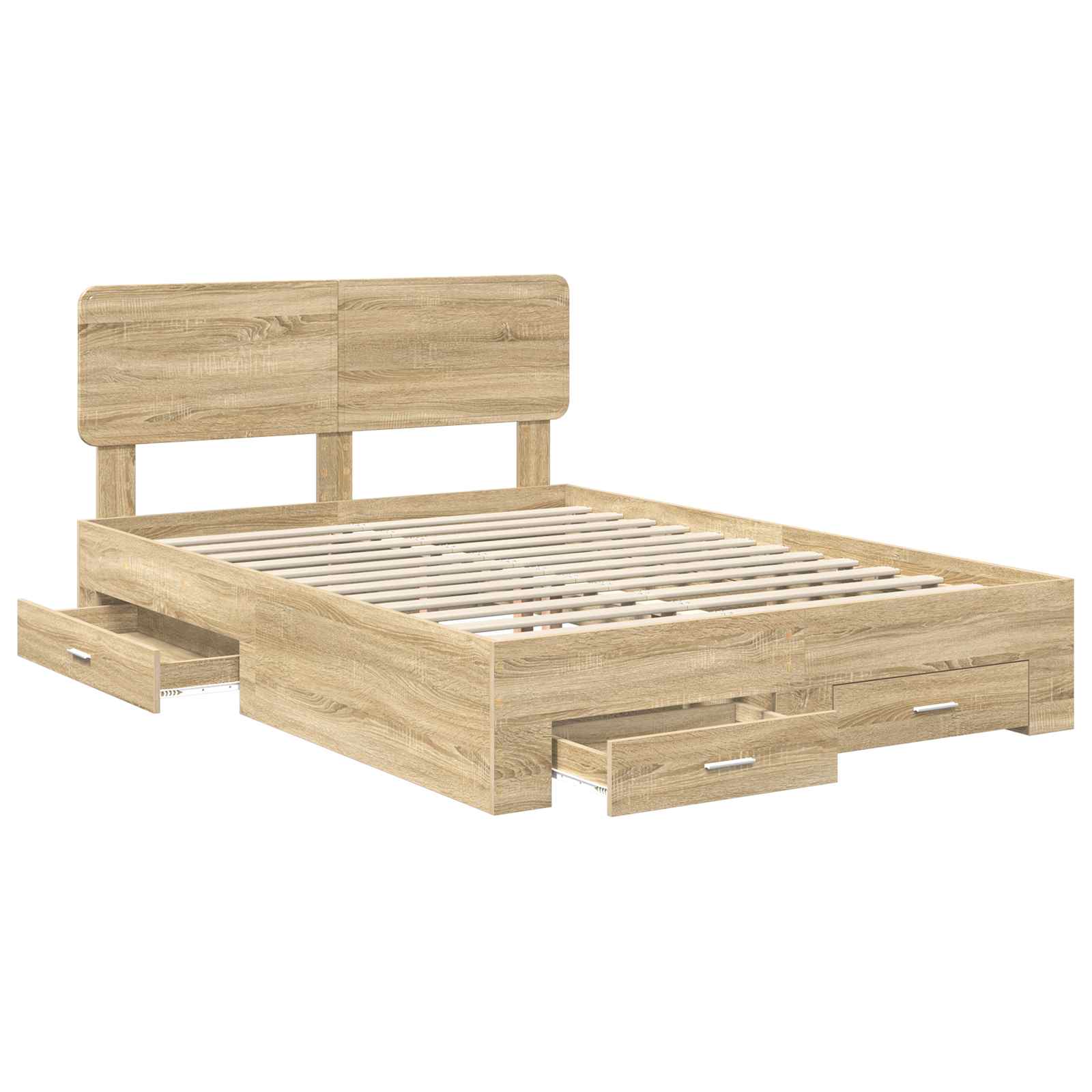 Cadre de lit Chêne Sonoma 150 x 200 cm Bois d'ingénierie - XIOS
