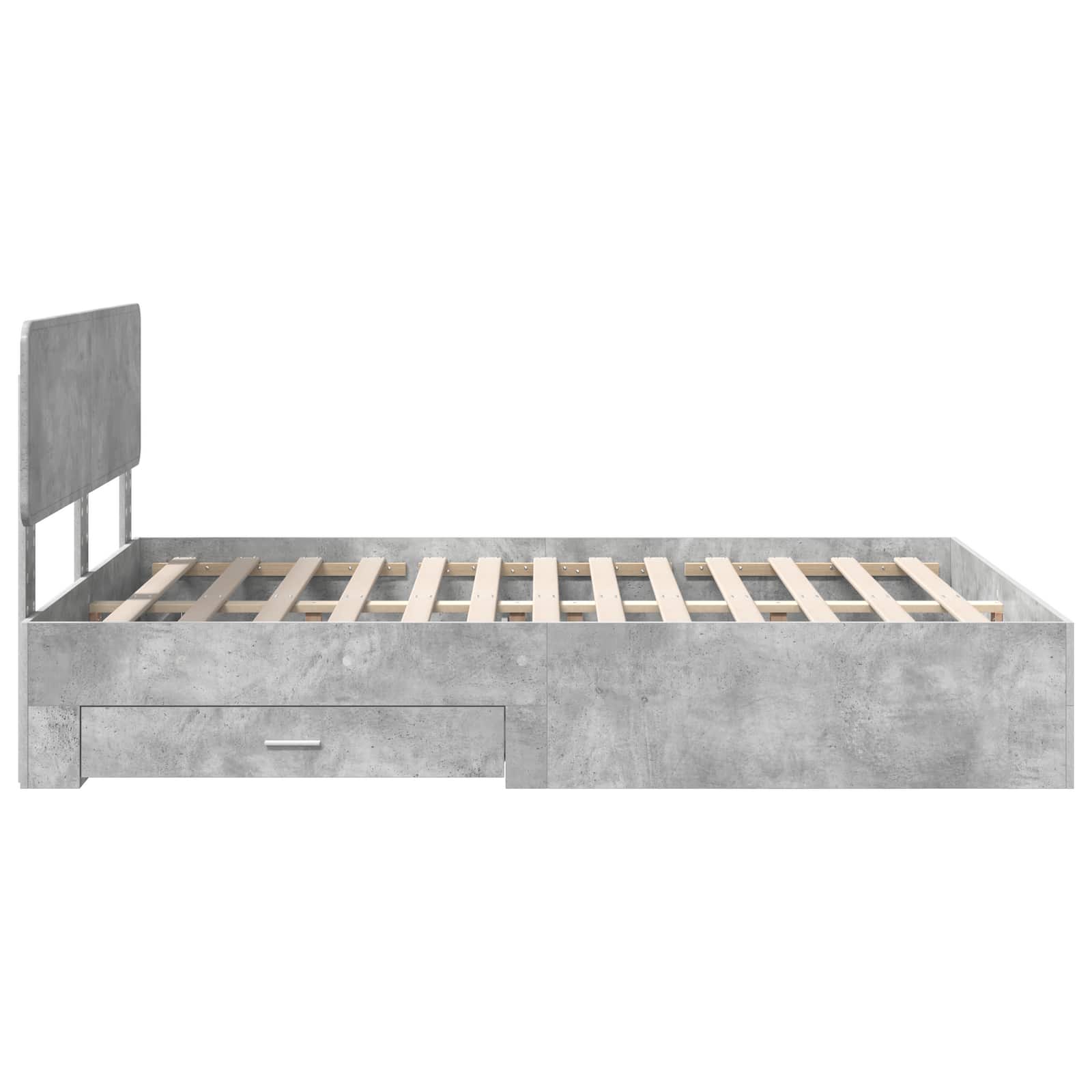 Cadre de lit Gris béton 150 x 200 cm Bois d'ingénierie - XIOS