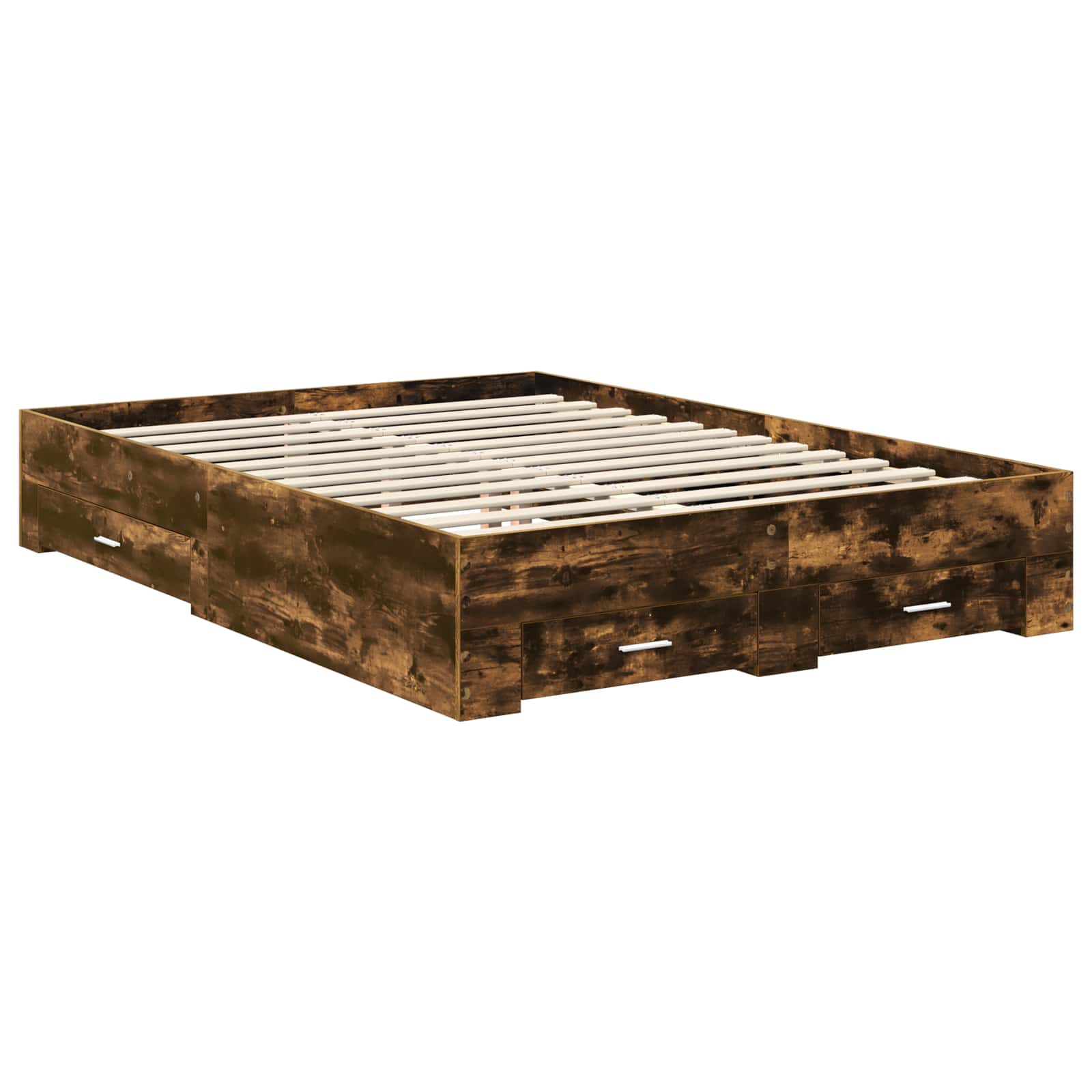 Cadre de lit Chêne fumé 140 x 200 cm Bois d'ingénierie - XIOS