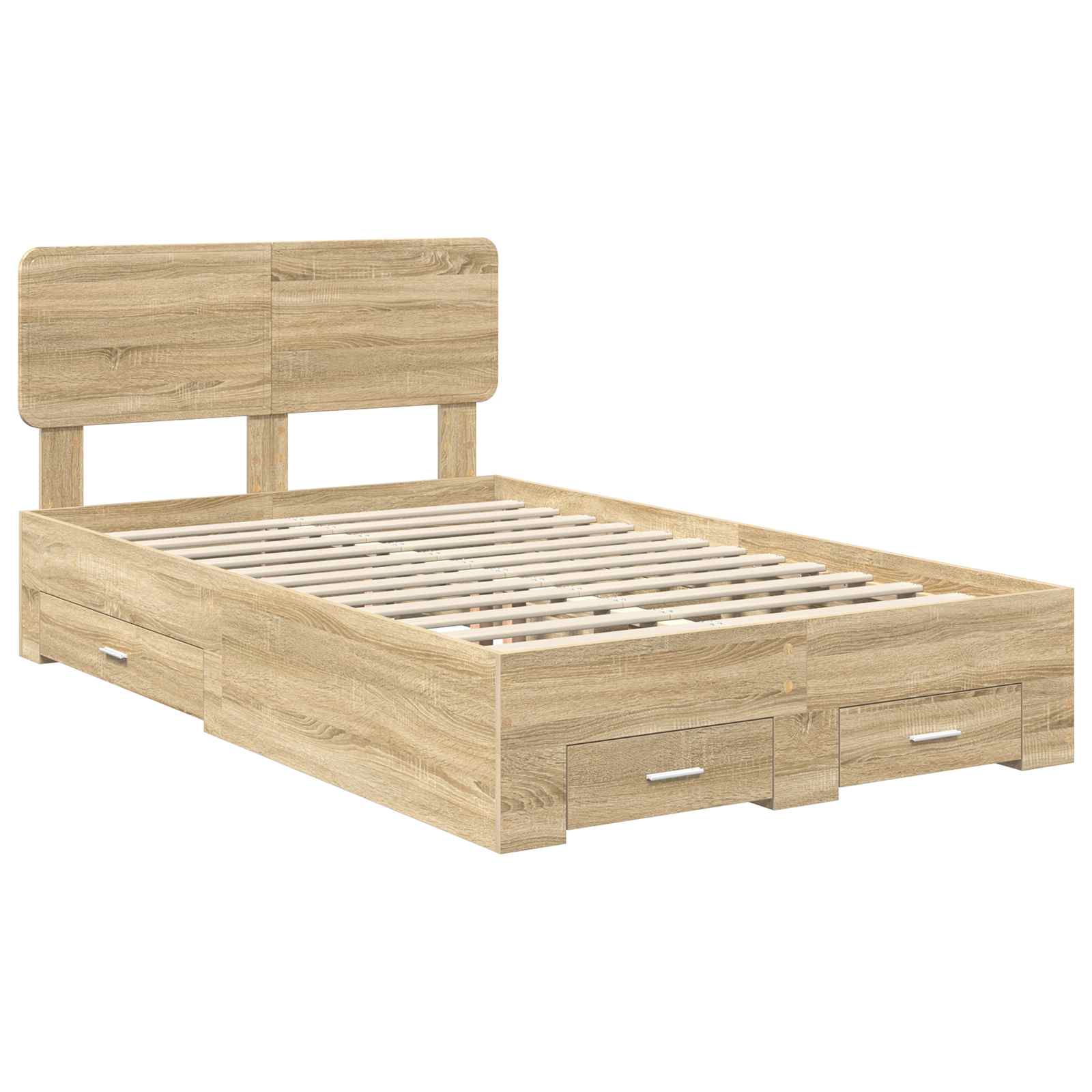Cadre de lit Chêne Sonoma 135 x 190 cm Bois d'ingénierie - XIOS