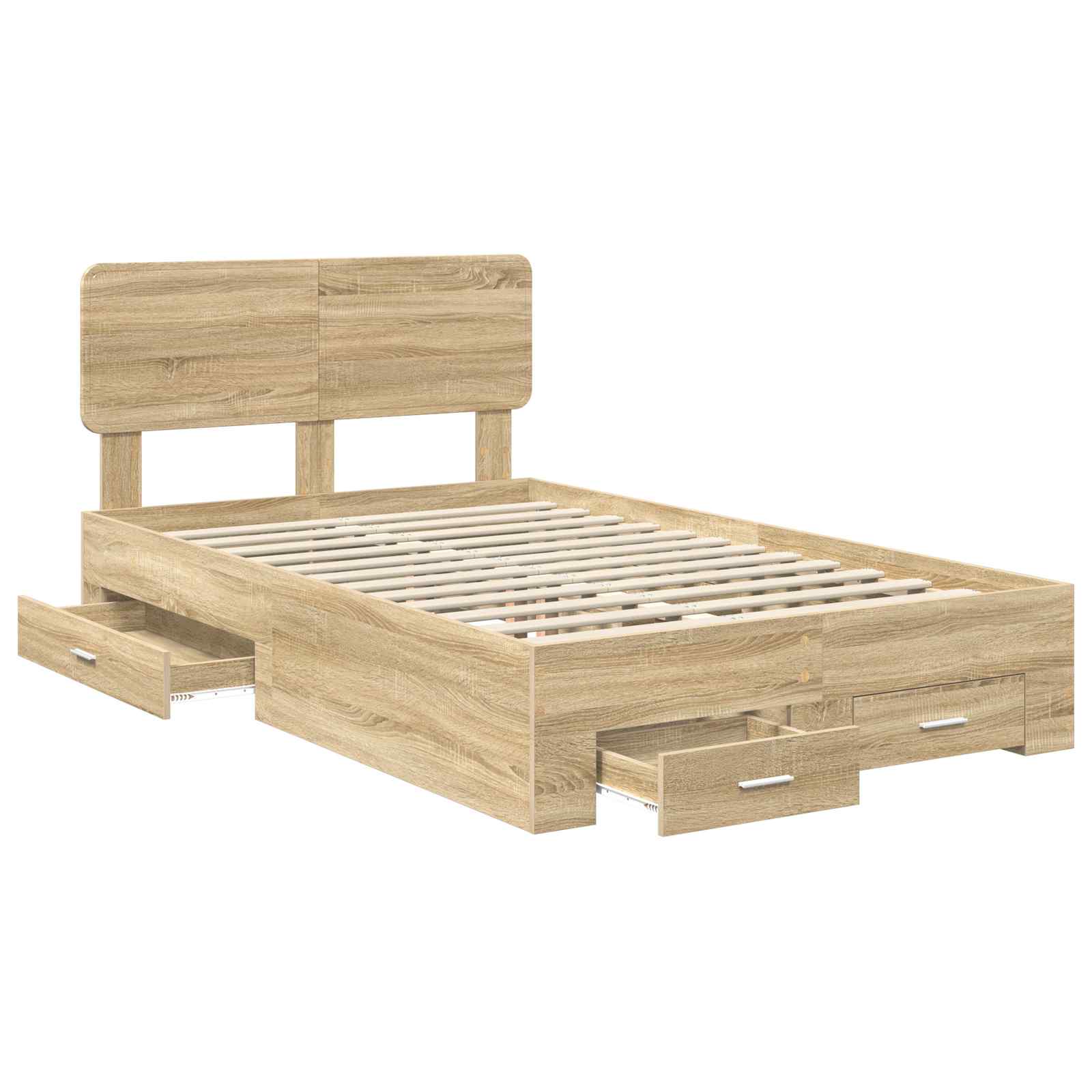 Cadre de lit Chêne Sonoma 135 x 190 cm Bois d'ingénierie - XIOS
