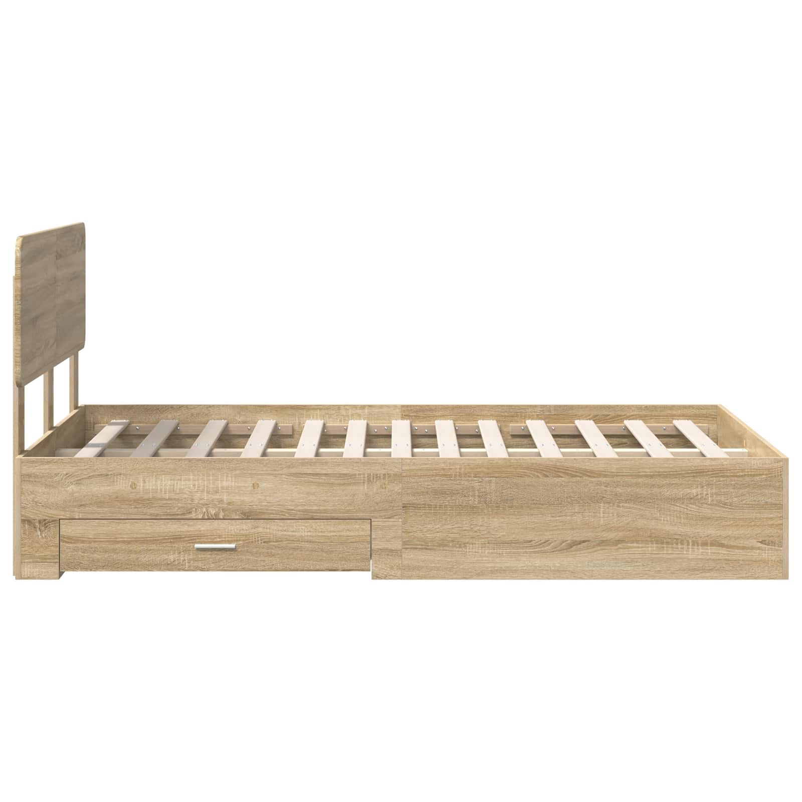 Cadre de lit Chêne Sonoma 135 x 190 cm Bois d'ingénierie - XIOS