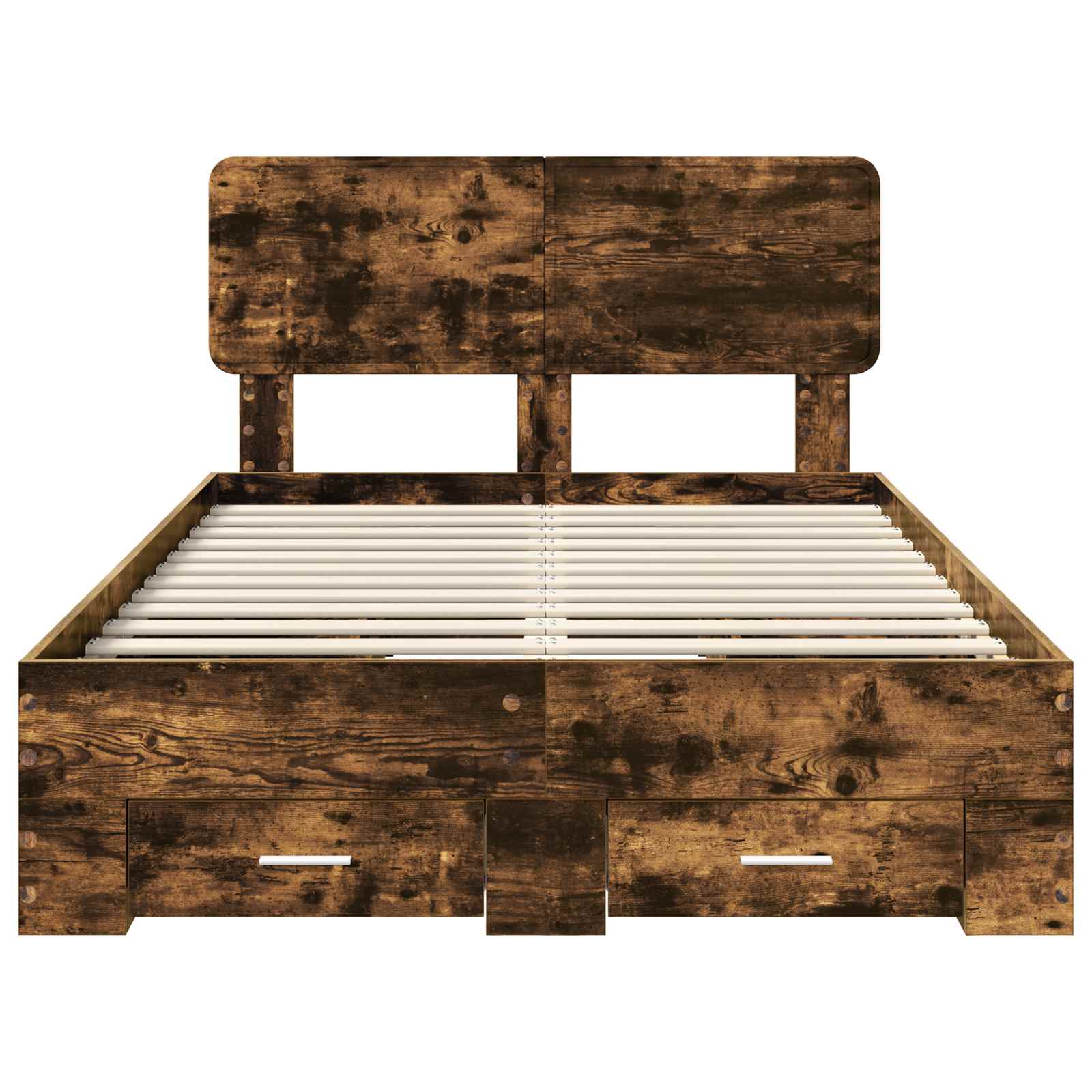 Cadre de lit Chêne fumé 135 x 190 cm Bois d'ingénierie - XIOS