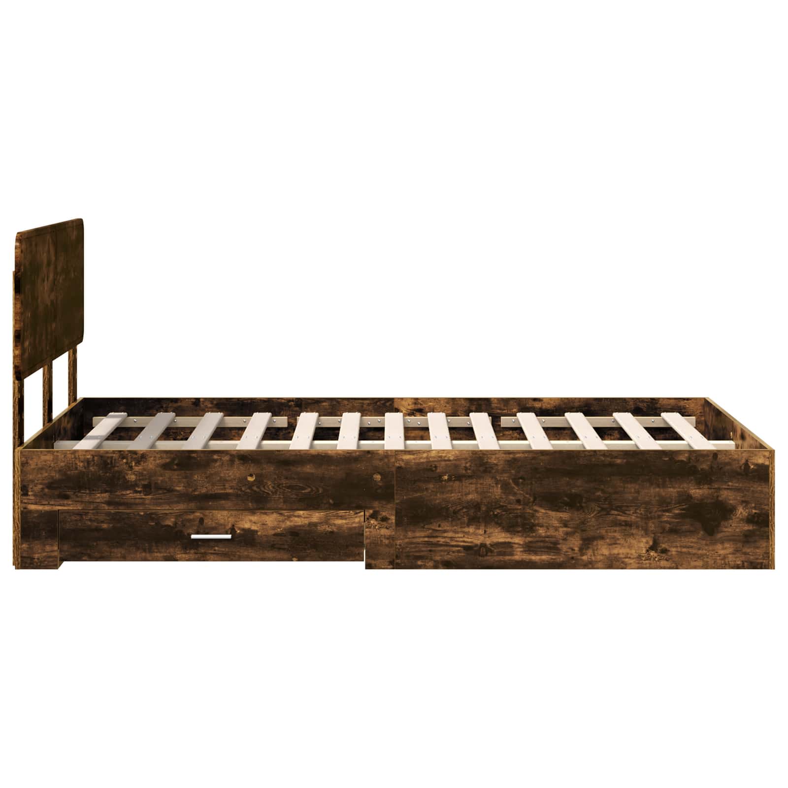 Cadre de lit Chêne fumé 135 x 190 cm Bois d'ingénierie - XIOS