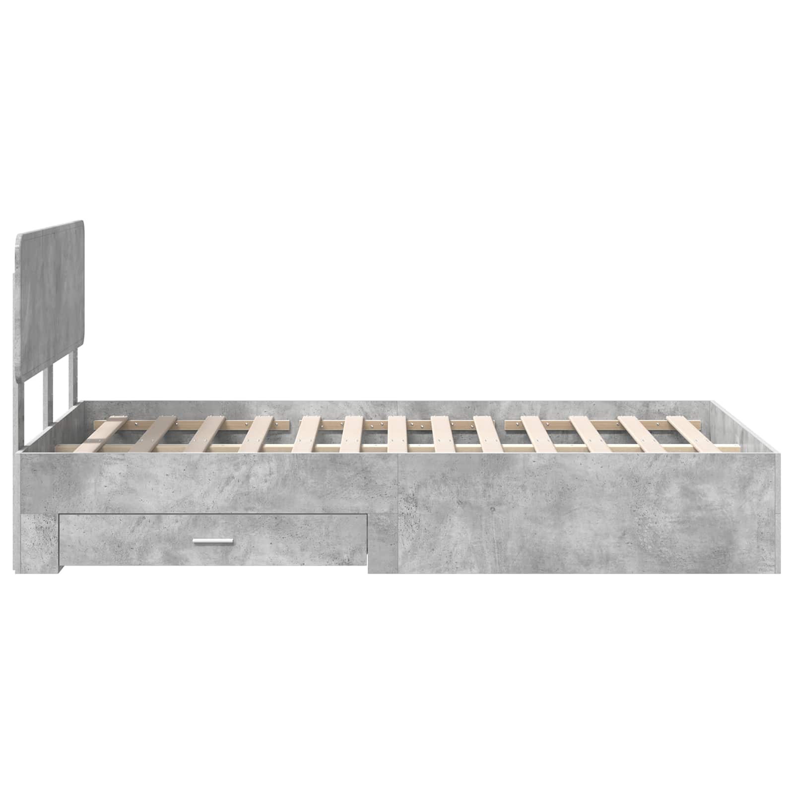 Cadre de lit Gris béton 120 x 190 cm Bois d'ingénierie - XIOS