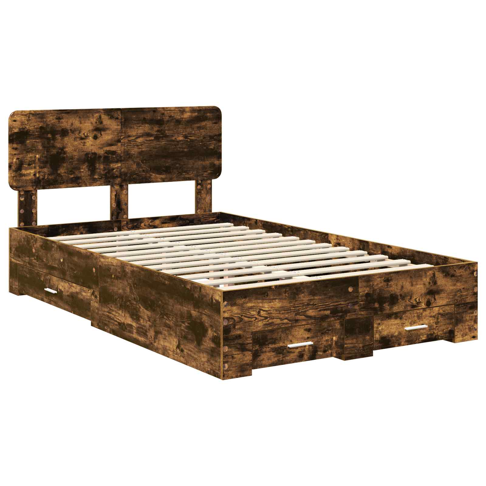 Cadre de lit Chêne fumé 120 x 190 cm Bois d'ingénierie - XIOS
