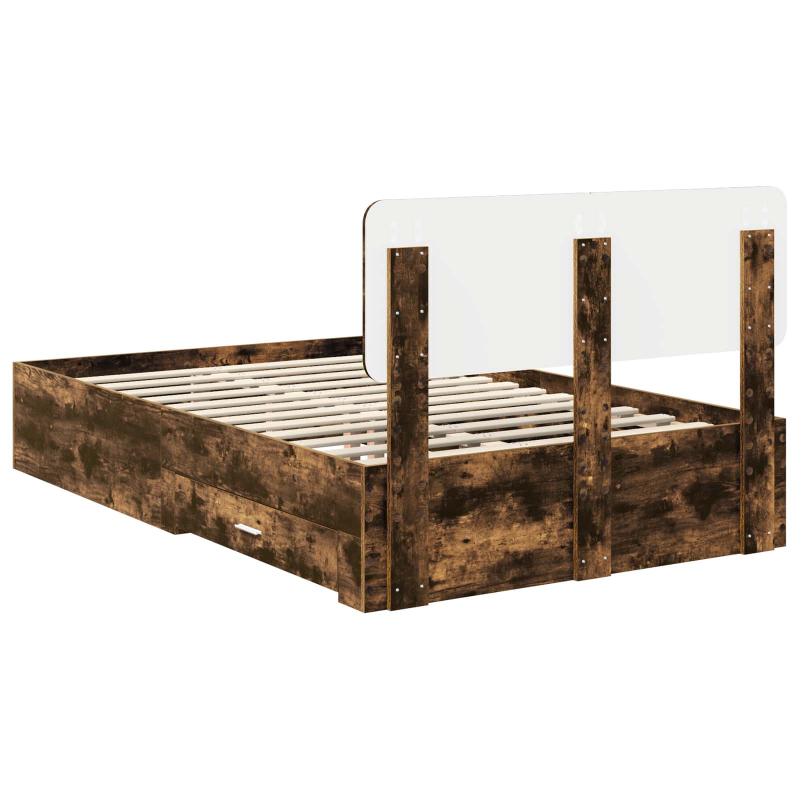 Cadre de lit Chêne fumé 120 x 190 cm Bois d'ingénierie - XIOS