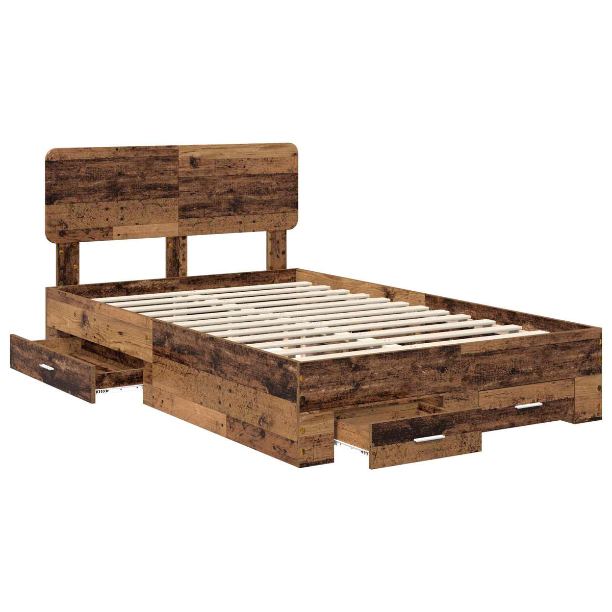 Cadre de lit Bois ancien 120 x 190 cm Bois d'ingénierie