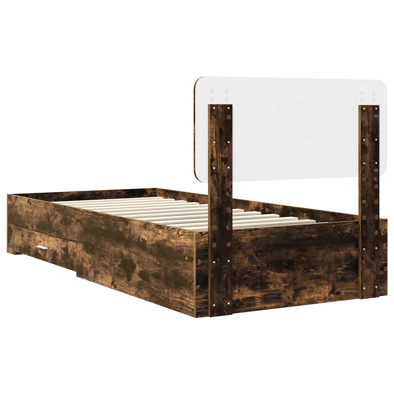 Cadre de lit Chêne fumé 100 x 200 cm Bois d'ingénierie - XIOS