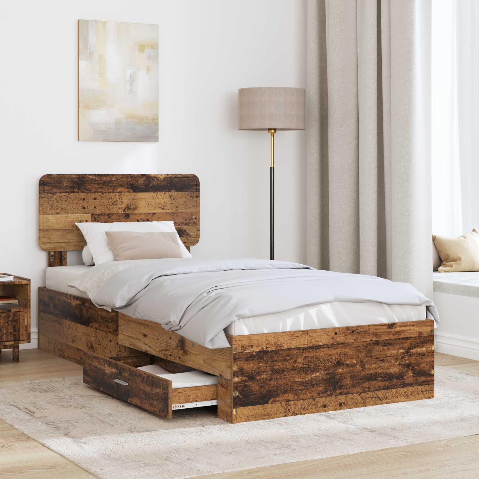 Cadre de lit Bois ancien 100 x 200 cm Bois d'ingénierie - XIOS