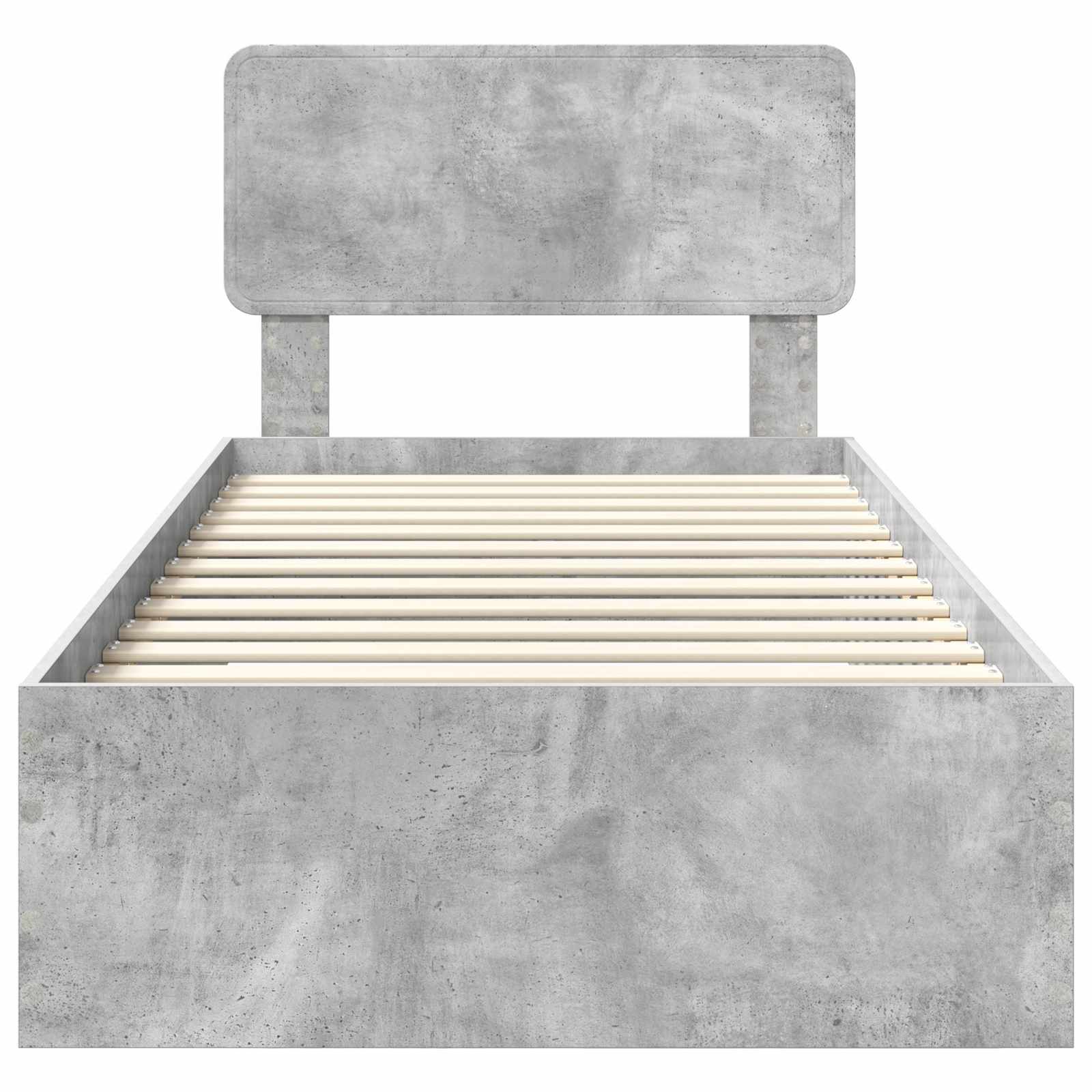 Cadre de lit Gris béton 90 x 190 cm Bois d'ingénierie - XIOS