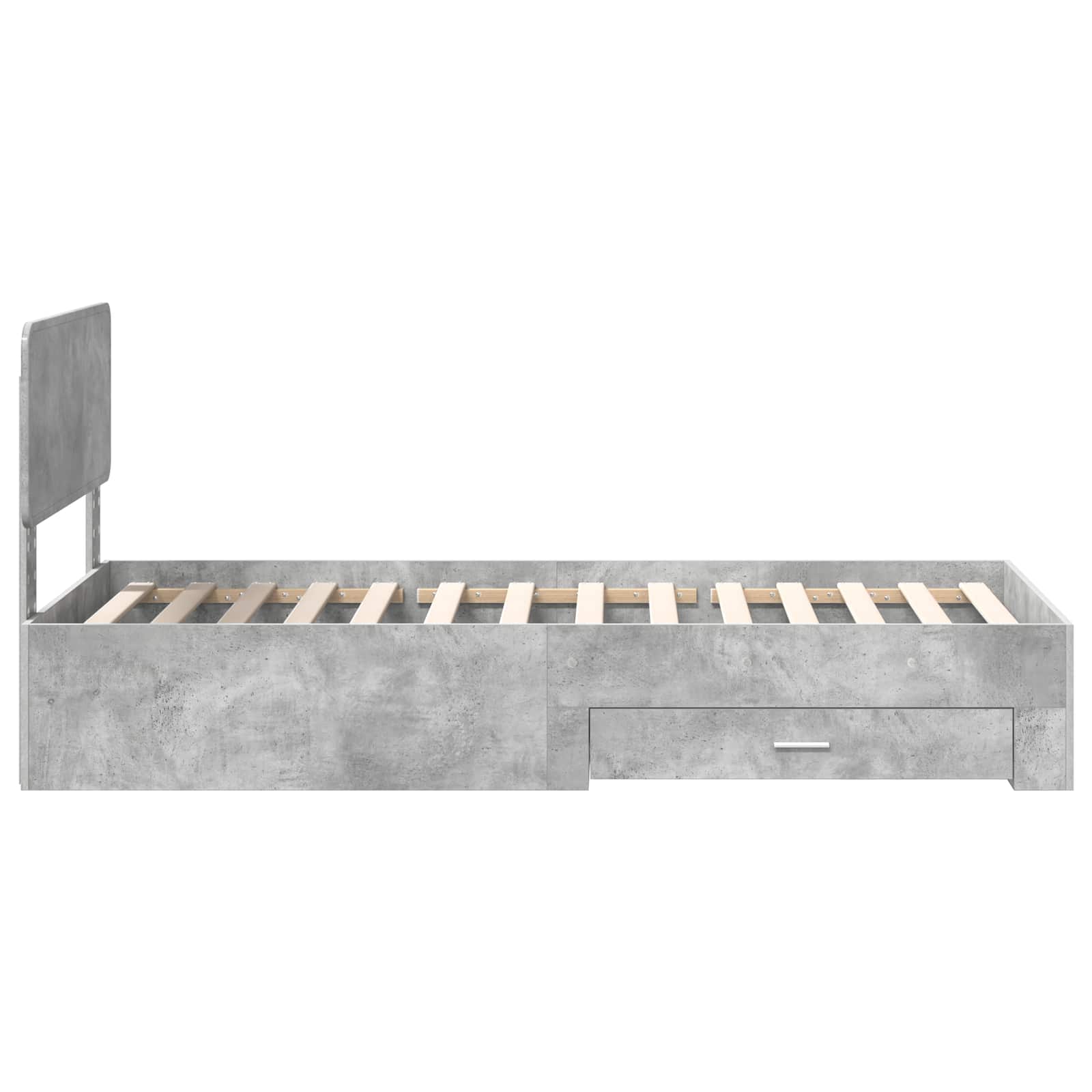 Cadre de lit Gris béton 90 x 190 cm Bois d'ingénierie - XIOS