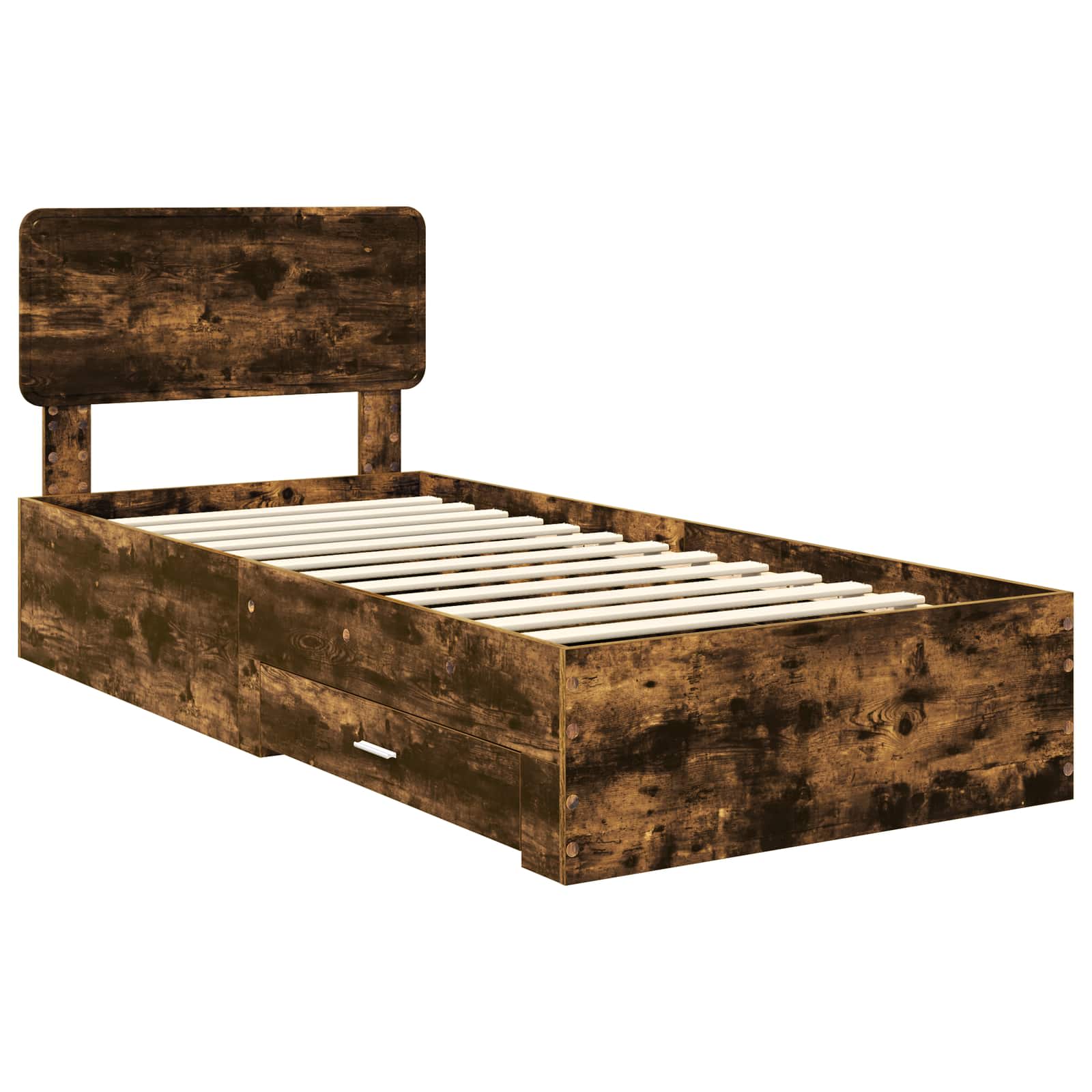 Cadre de lit Chêne fumé 90 x 190 cm Bois d'ingénierie - XIOS
