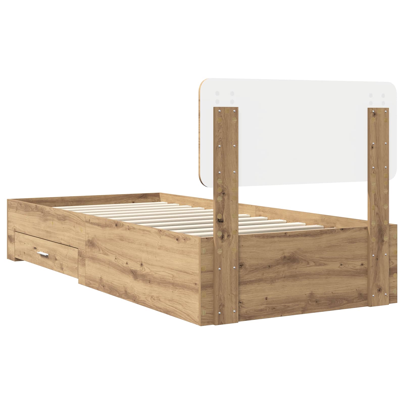Cadre de lit Chêne artisanal 90 x 190 cm Bois d'ingénierie - XIOS