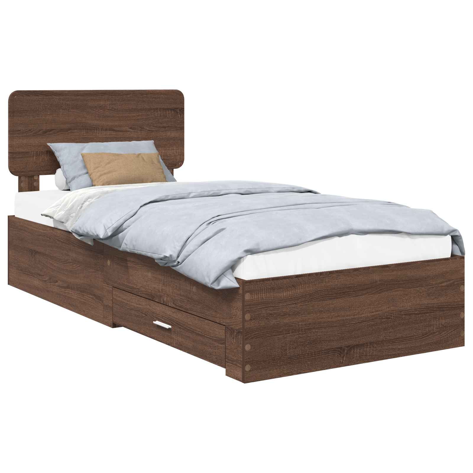 Cadre de lit Chêne brun 75 x 190 cm Bois d'ingénierie - XIOS