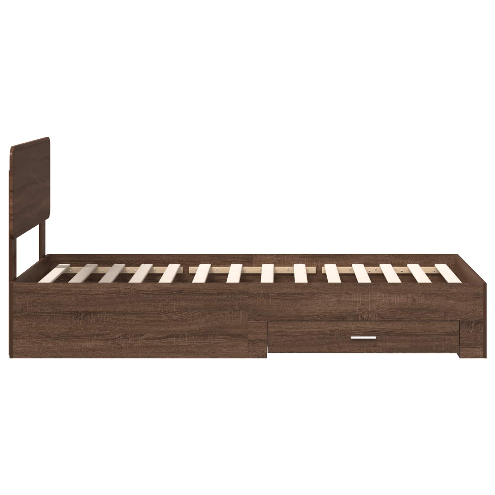 Cadre de lit Chêne brun 75 x 190 cm Bois d'ingénierie - XIOS
