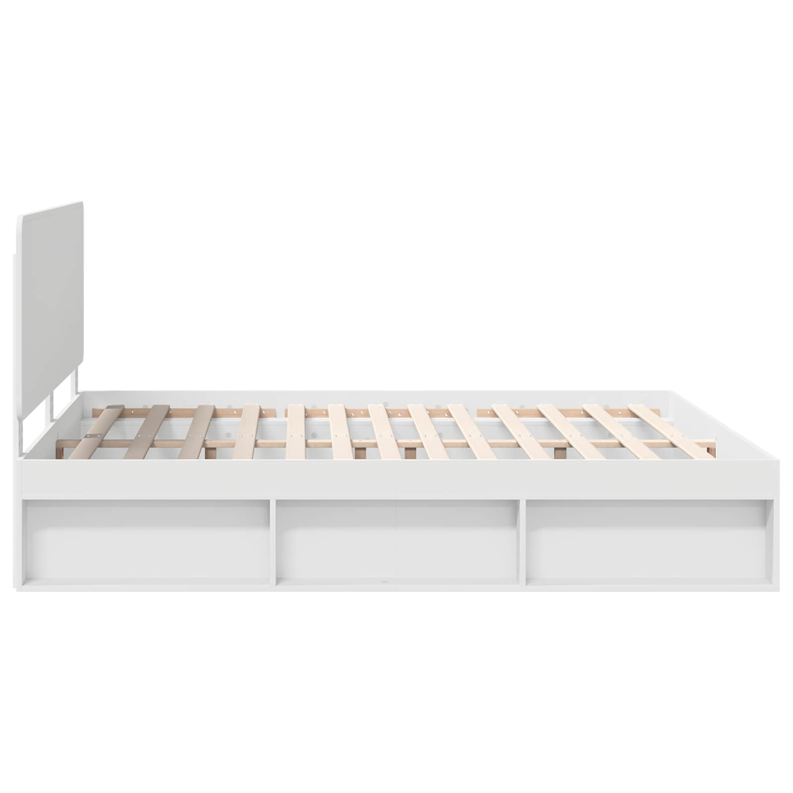 Cadre de lit Blanc 200 x 200 cm Bois de pin massif - XIOS