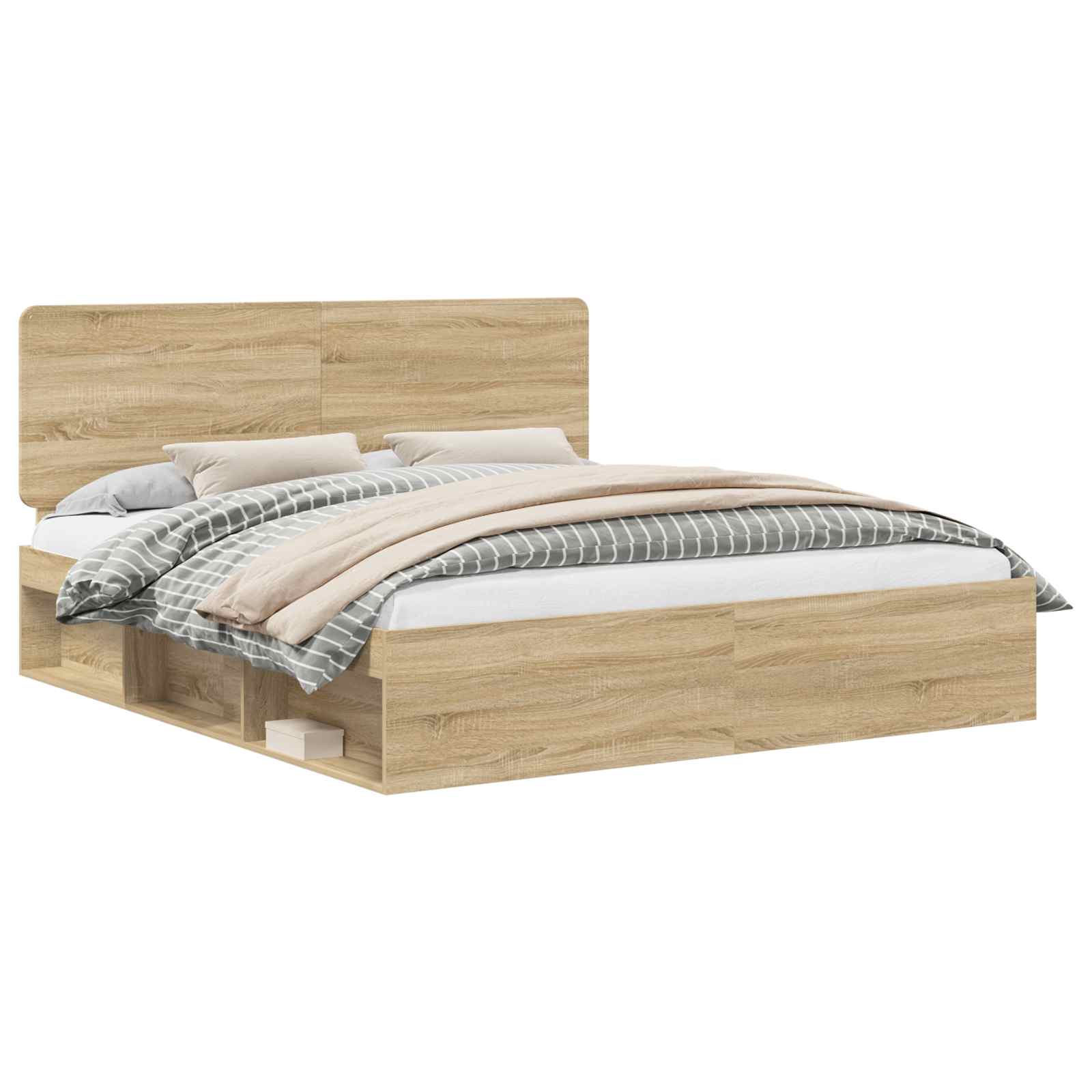 Cadre de lit Sonoma 200 x 200 cm Bois de pin massif - XIOS
