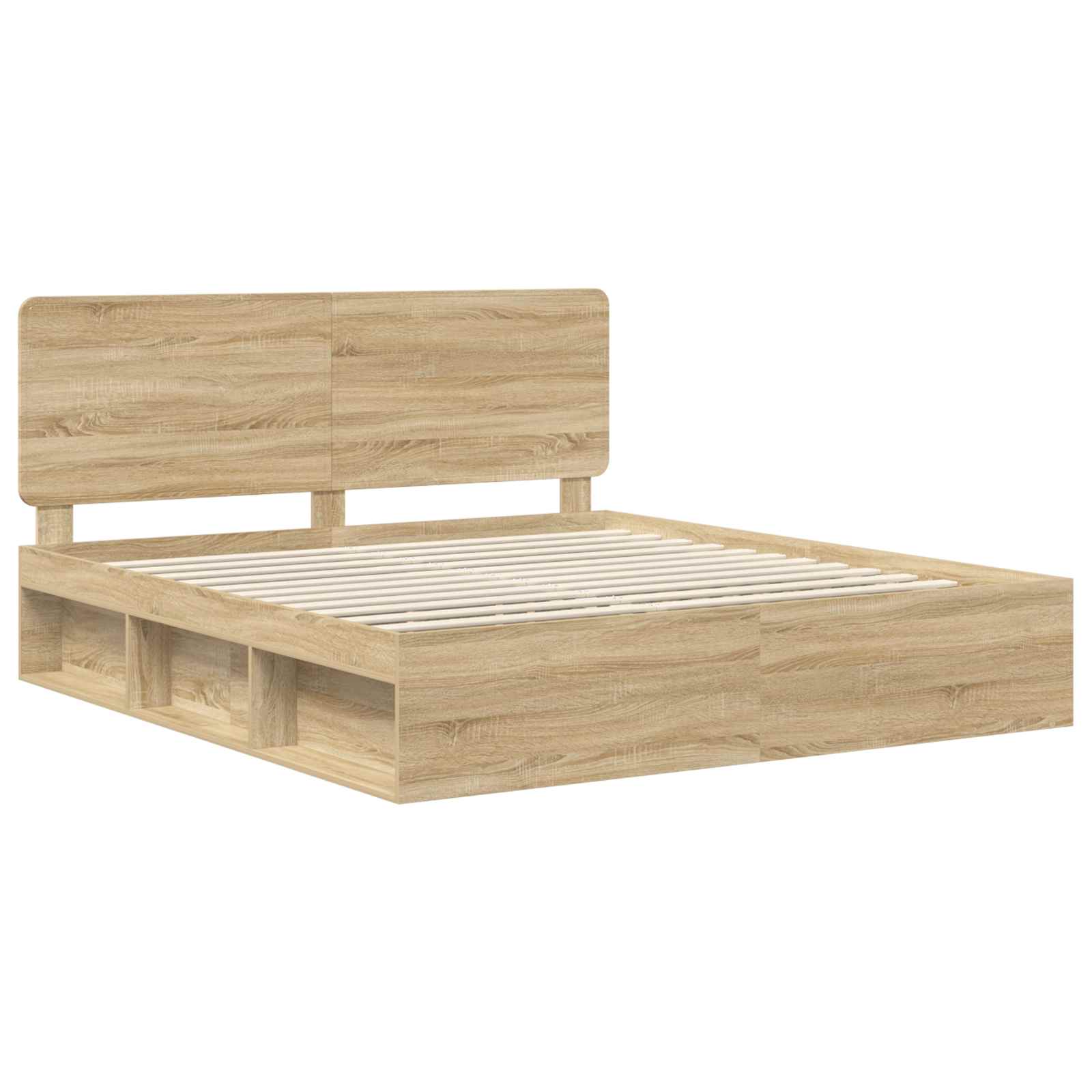 Cadre de lit Sonoma 200 x 200 cm Bois de pin massif - XIOS