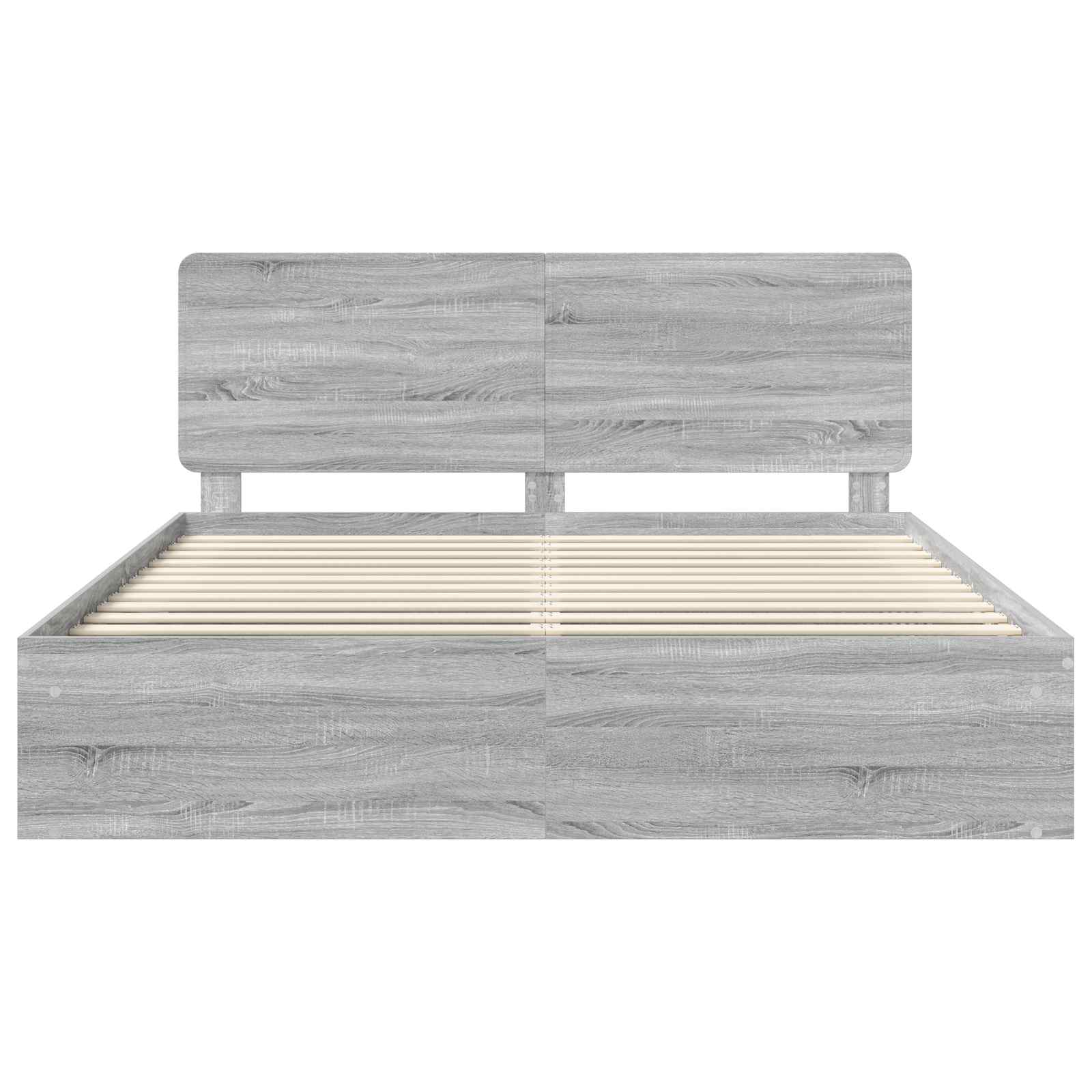Cadre de lit Gris Sonoma 200 x 200 cm Bois de pin massif - XIOS