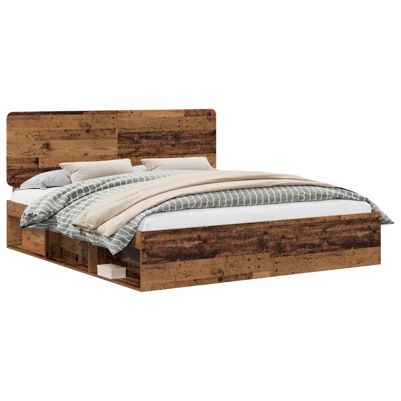 Cadre de lit Bois ancien 200 x 200 cm Pin massif - XIOS