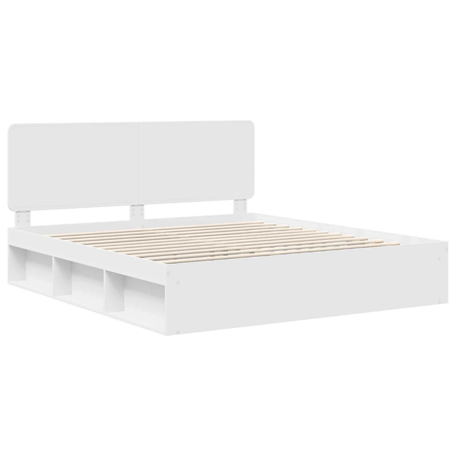 Cadre de lit Blanc 180 x 200 cm Bois de pin massif - XIOS