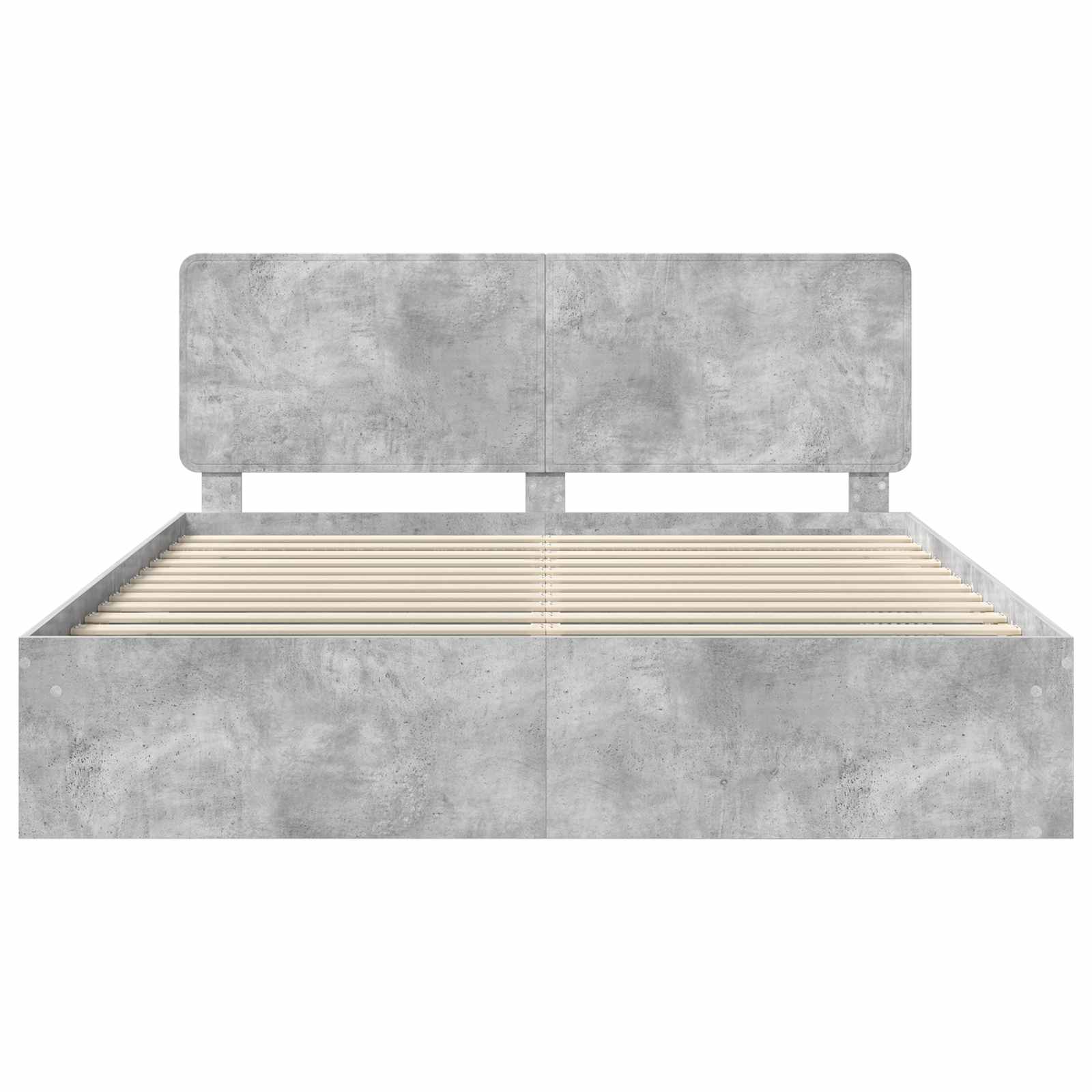 Cadre de lit Béton 180 x 200 cm Bois de pin massif - XIOS