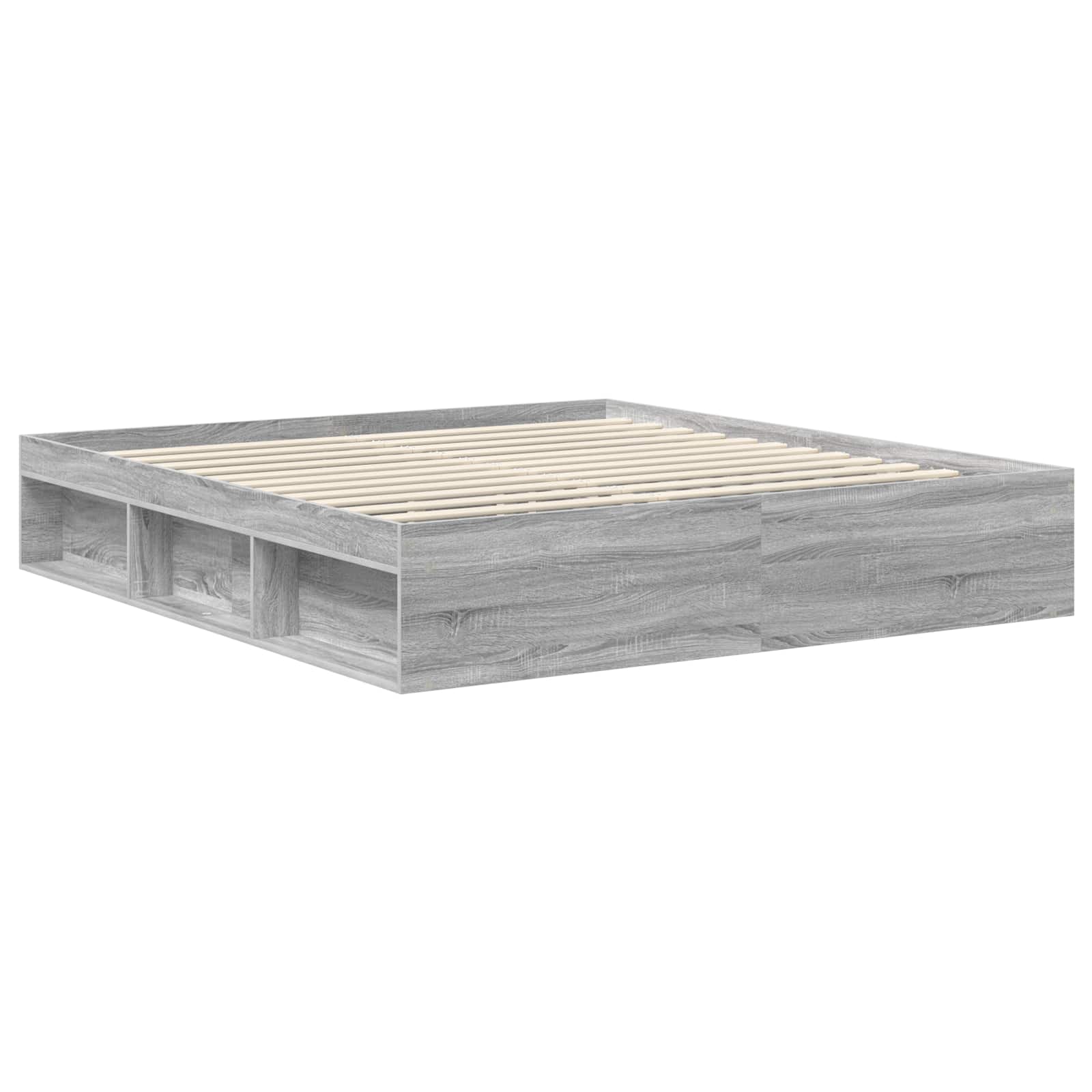 Cadre de lit Gris Sonoma 180 x 200 cm Bois de pin massif - XIOS