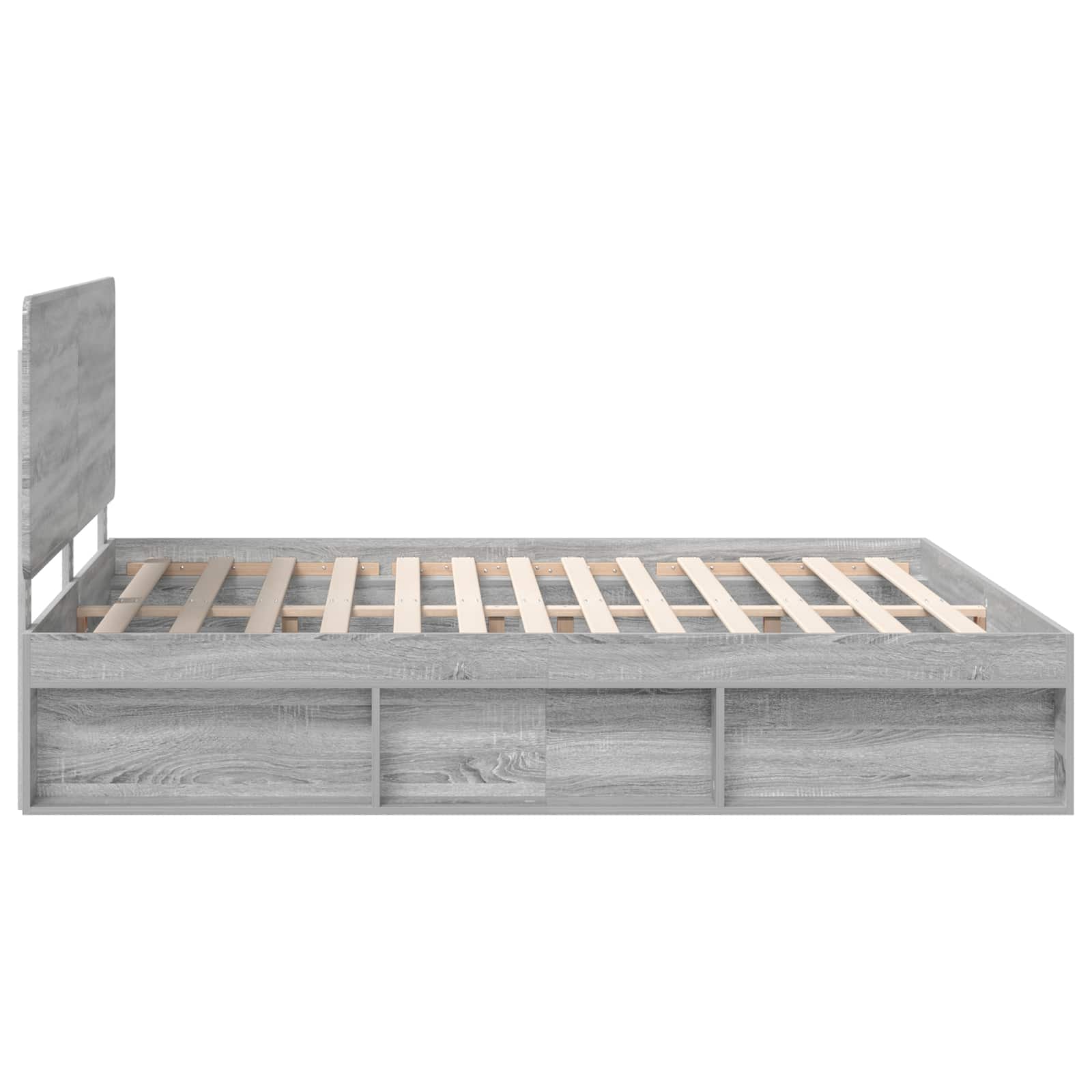 Cadre de lit Gris Sonoma 180 x 200 cm Bois de pin massif - XIOS