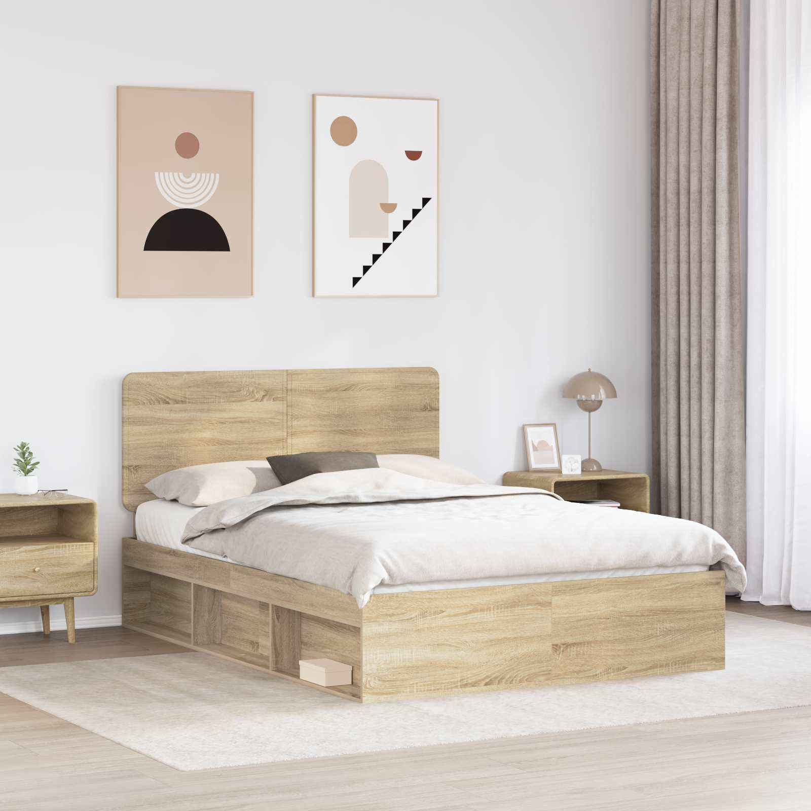 Cadre de lit Sonoma 160 x 200 cm Bois de pin massif - XIOS