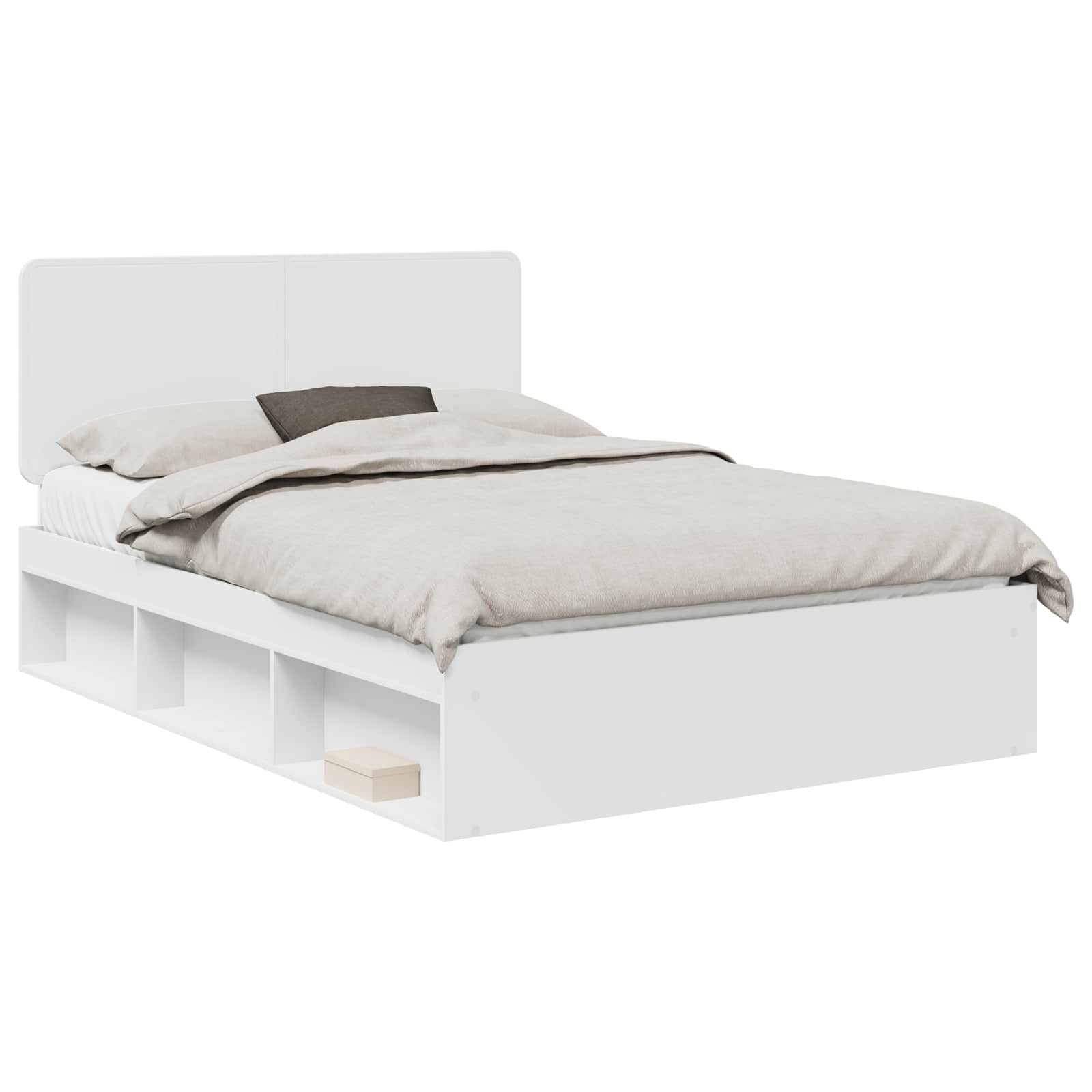 Cadre de lit Blanc 140 x 200 cm Bois de pin massif - XIOS