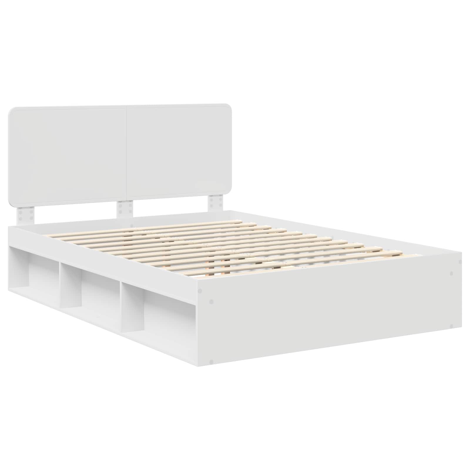 Cadre de lit Blanc 140 x 200 cm Bois de pin massif - XIOS