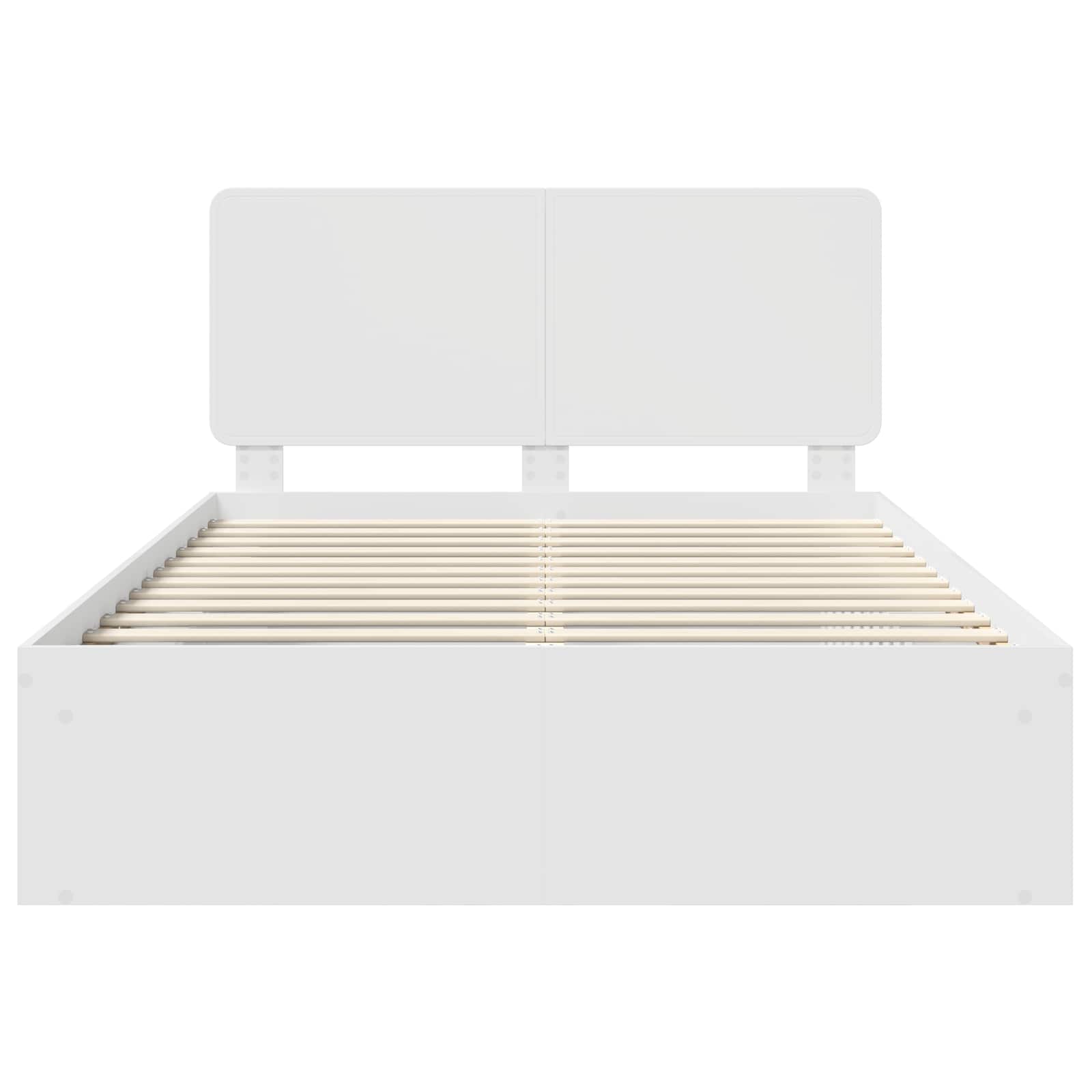 Cadre de lit Blanc 140 x 200 cm Bois de pin massif - XIOS