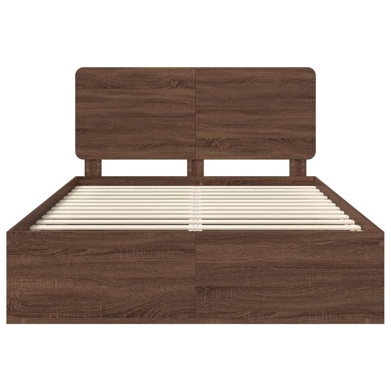 Cadre de lit Chêne brun 140 x 200 cm Bois de pin massif - XIOS