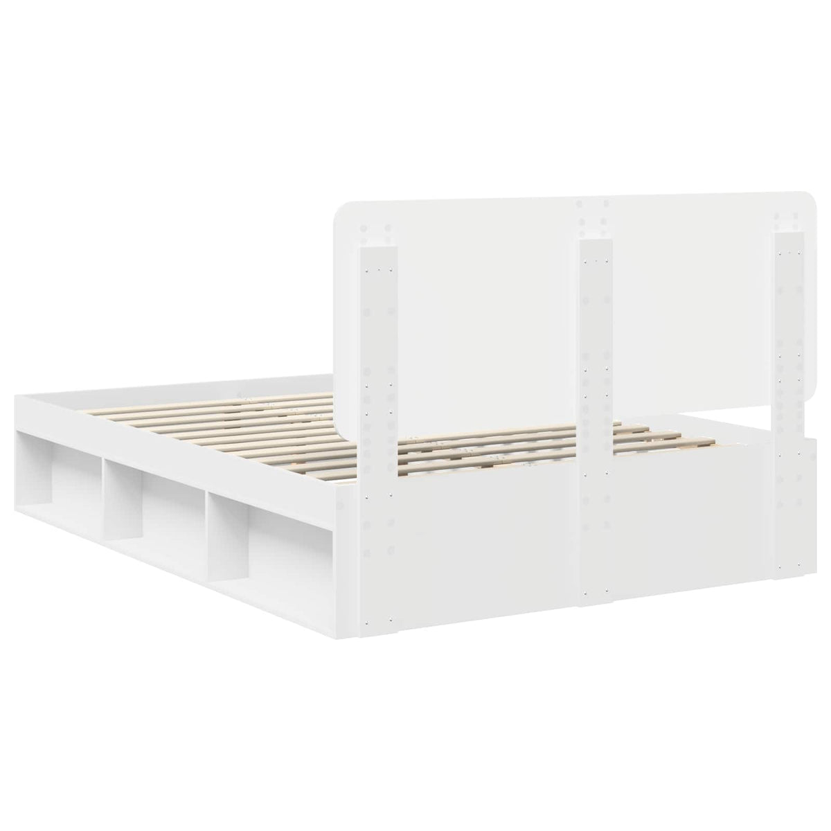Cadre de lit Blanc 140 x 190 cm Bois de pin massif