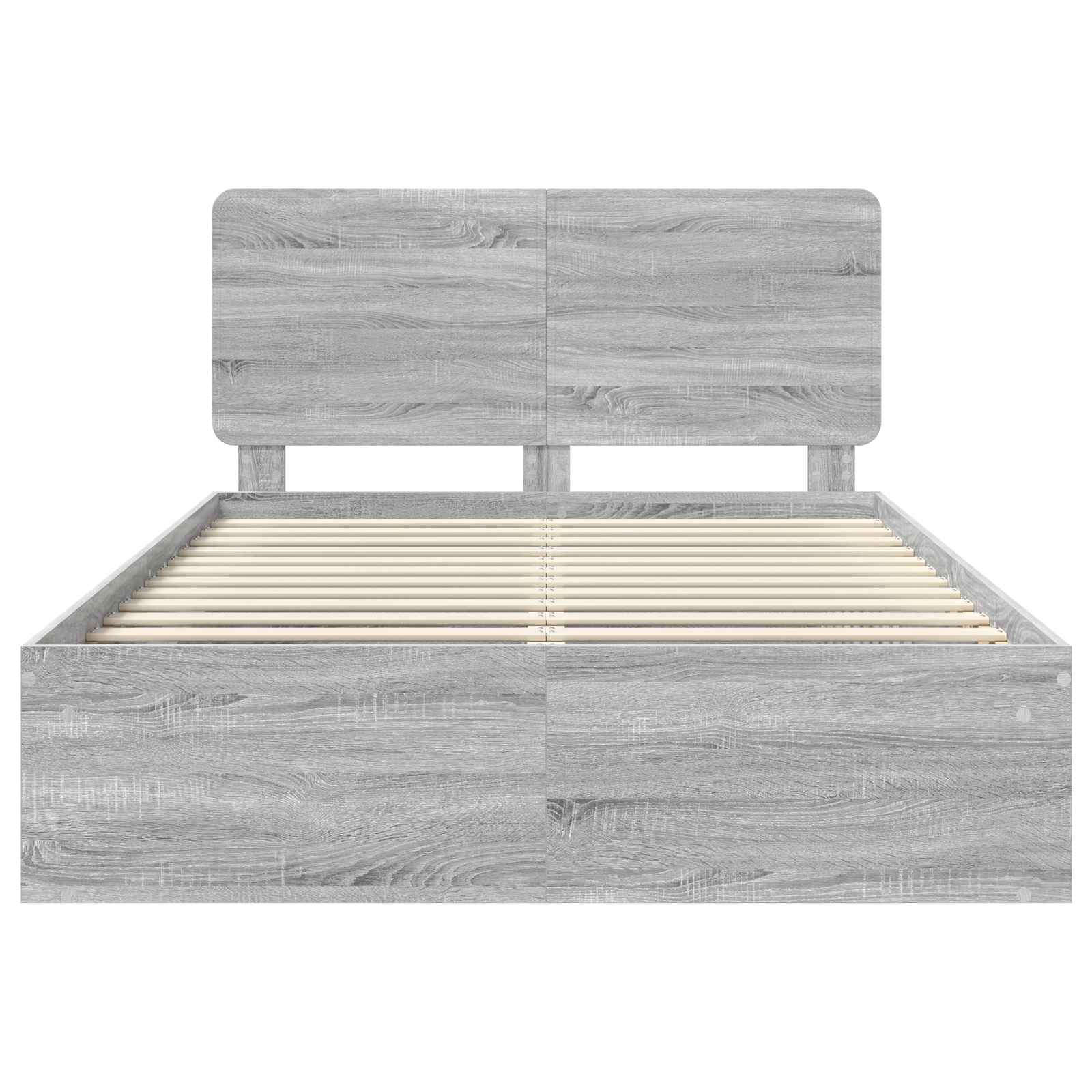 Cadre de lit Gris Sonoma 140 x 190 cm Bois de pin massif - XIOS
