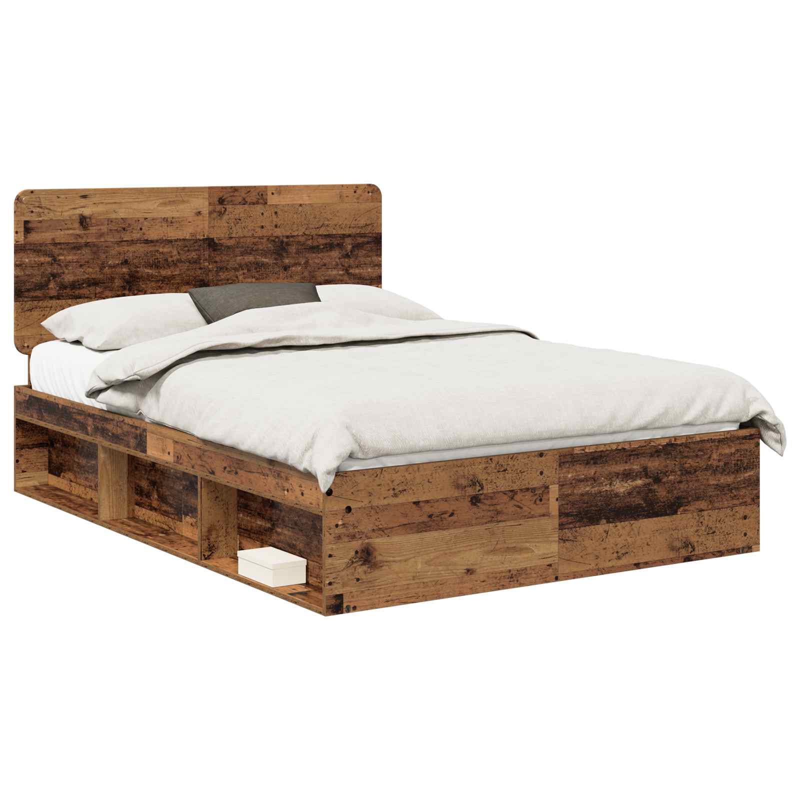 Cadre de lit Bois ancien 140 x 190 cm Bois de pin massif - XIOS