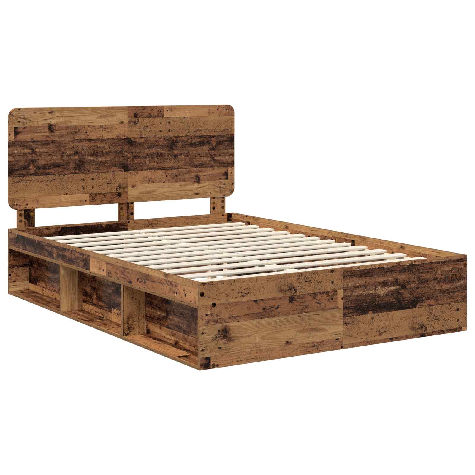 Cadre de lit Bois ancien 140 x 190 cm Bois de pin massif - XIOS