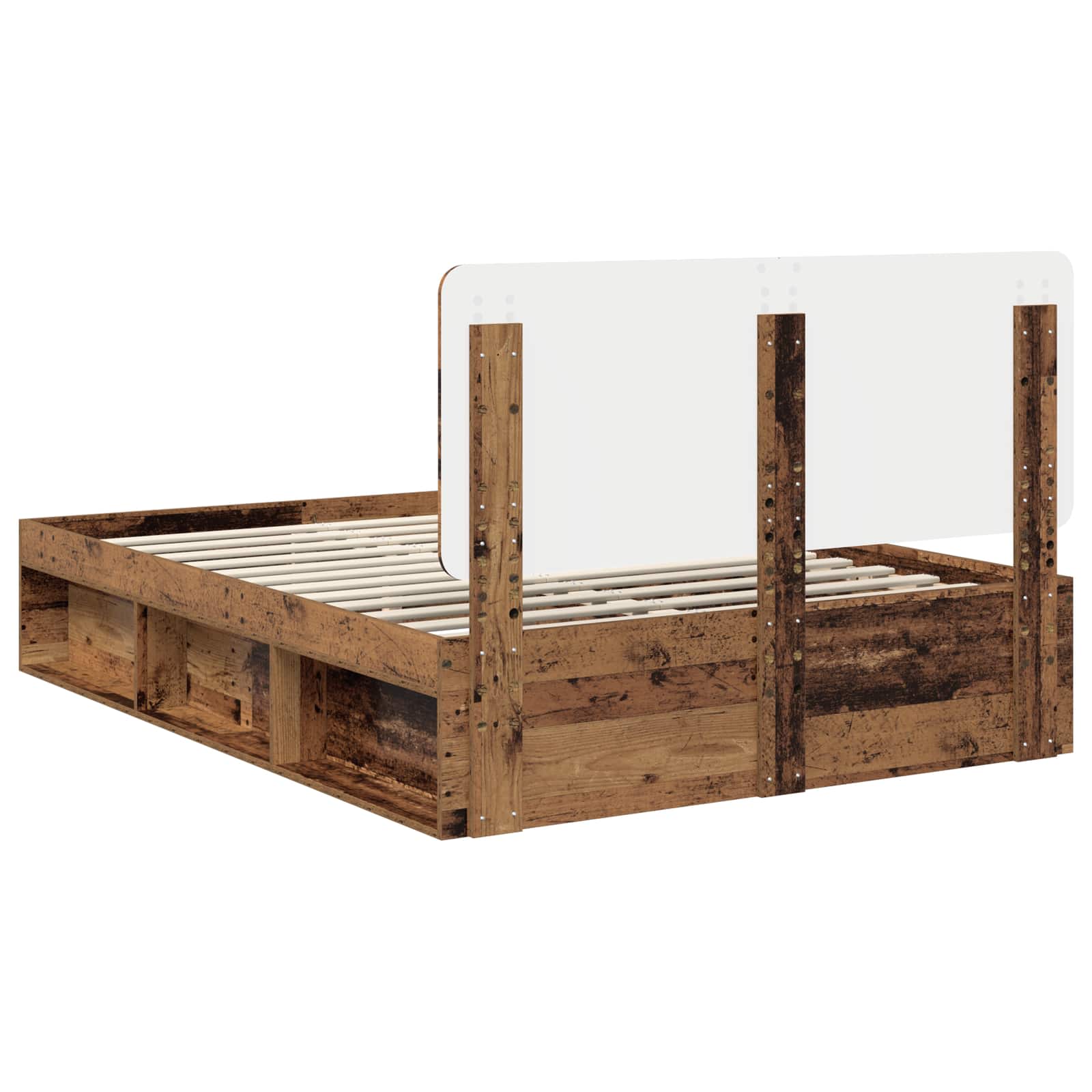 Cadre de lit Bois ancien 140 x 190 cm Bois de pin massif - XIOS