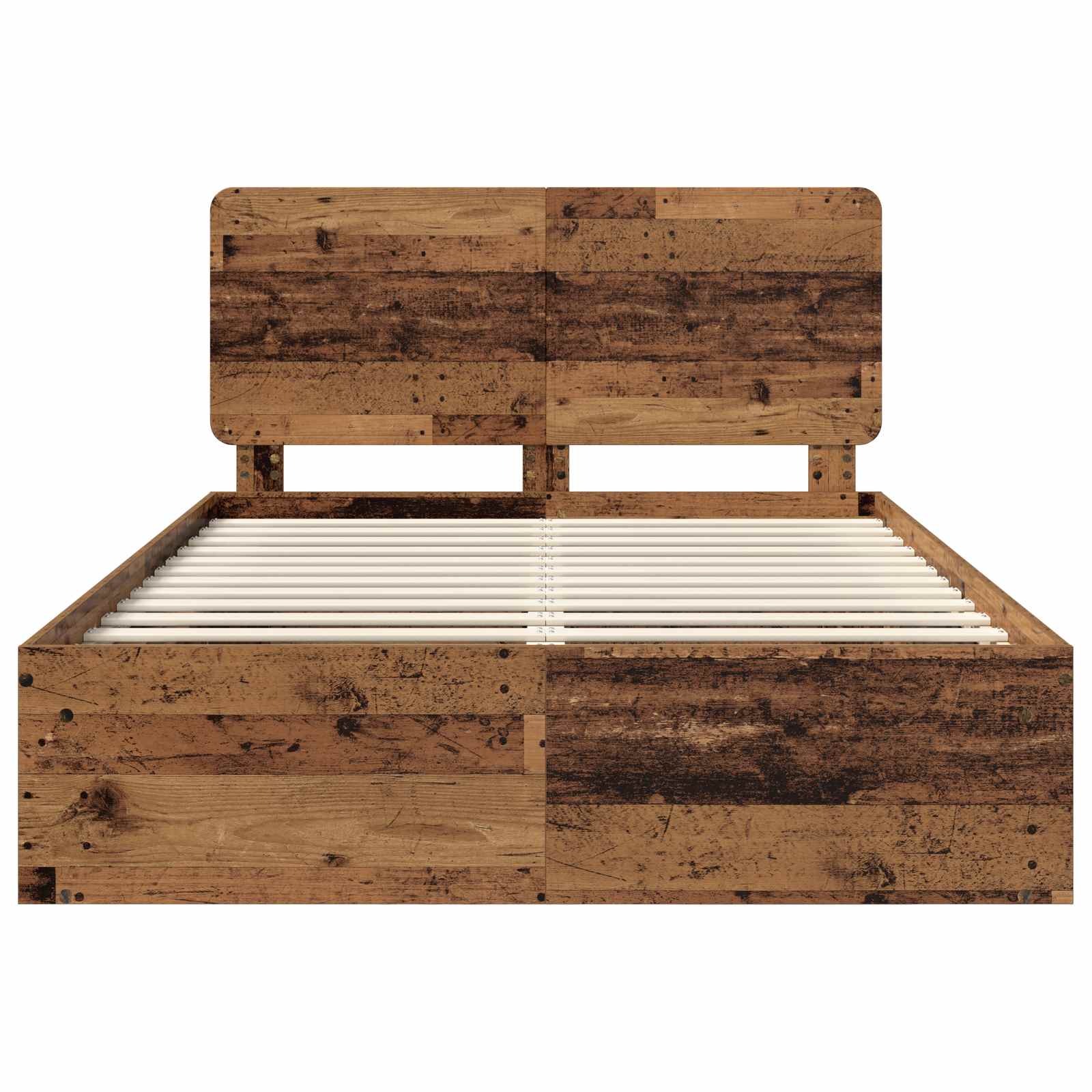 Cadre de lit Bois ancien 140 x 190 cm Bois de pin massif - XIOS
