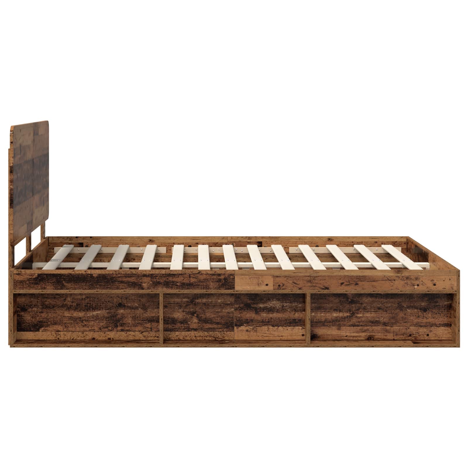 Cadre de lit Bois ancien 140 x 190 cm Bois de pin massif - XIOS
