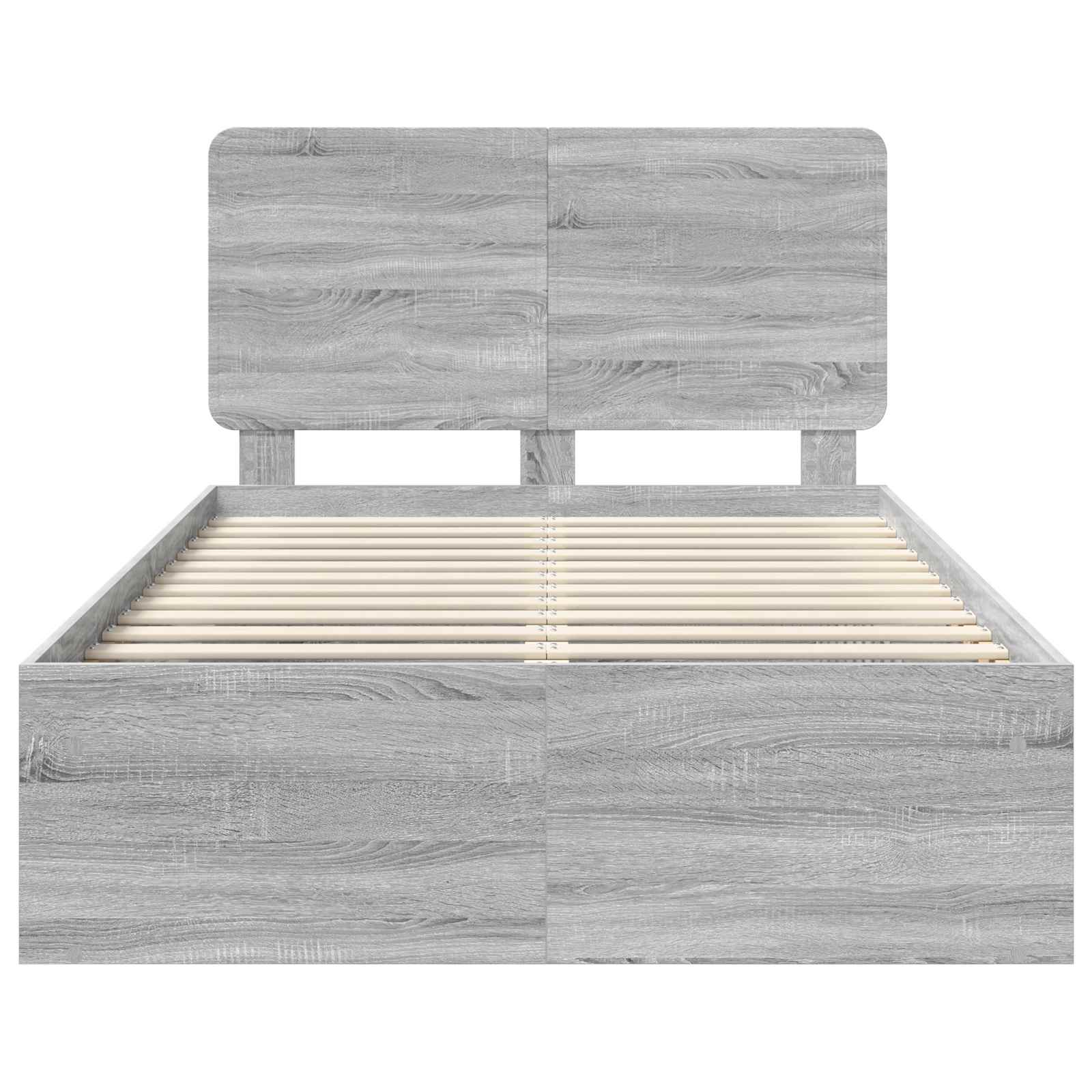 Cadre de lit Gris Sonoma 135 x 190 cm Bois de pin massif - XIOS