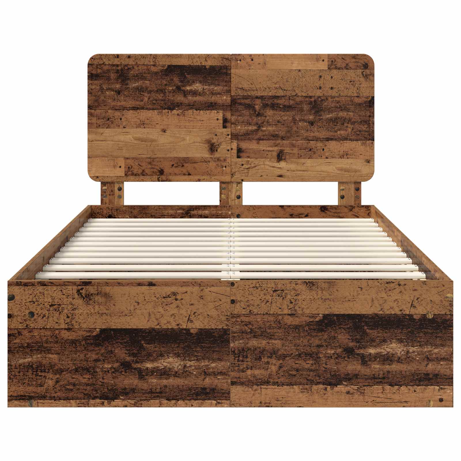 Cadre de lit Bois ancien 135 x 190 cm Bois de pin massif - XIOS