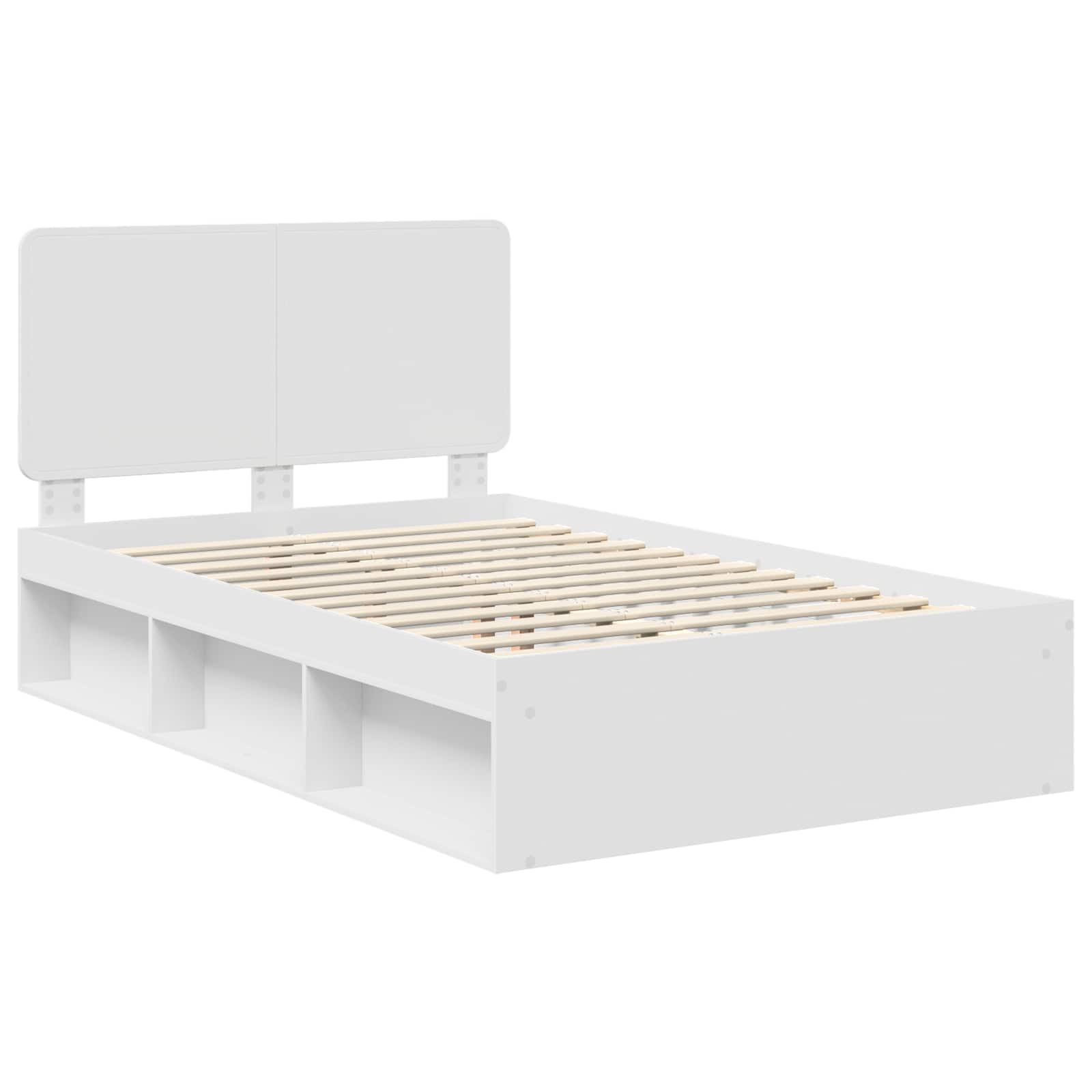Cadre de lit Blanc 120 x 200 cm Bois de pin massif - XIOS