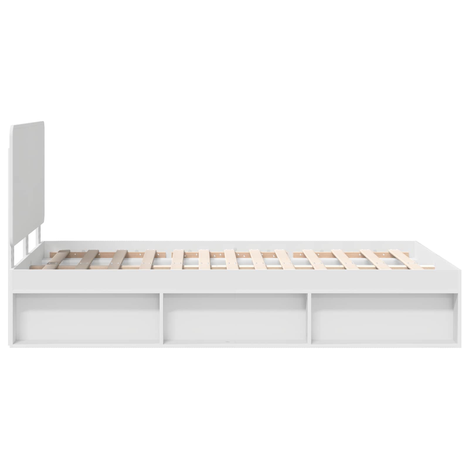 Cadre de lit Blanc 120 x 200 cm Bois de pin massif - XIOS