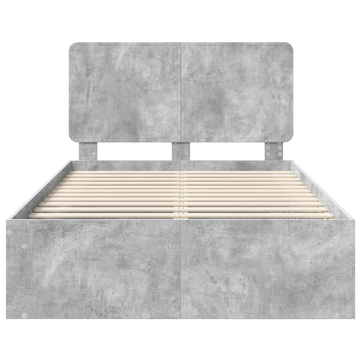 Cadre de lit Gris béton 120 x 200 cm Bois de pin massif