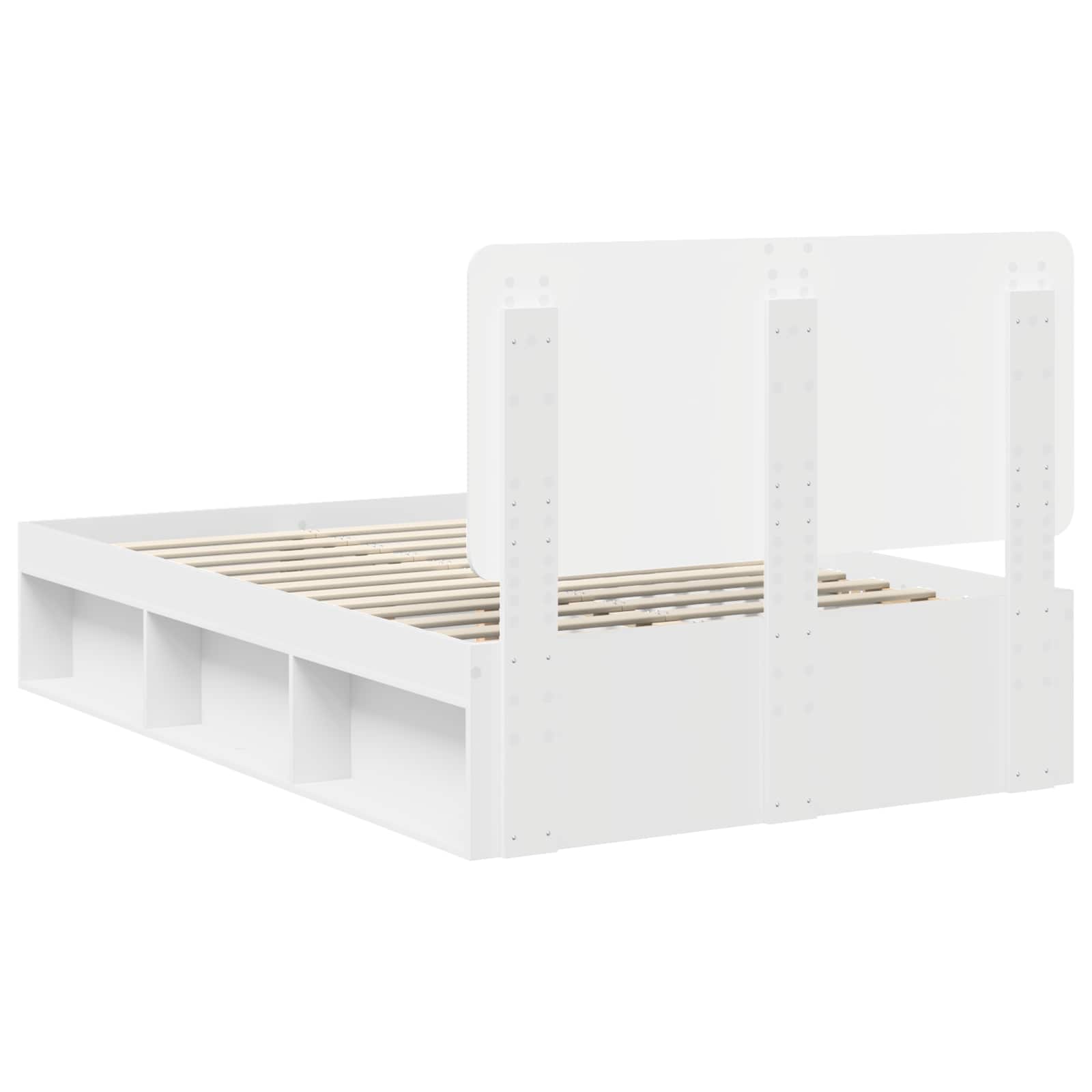 Cadre de lit Blanc 120 x 190 cm Bois de pin massif - XIOS