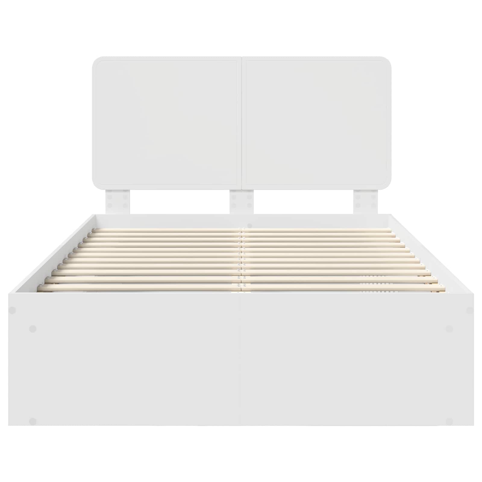 Cadre de lit Blanc 120 x 190 cm Bois de pin massif - XIOS