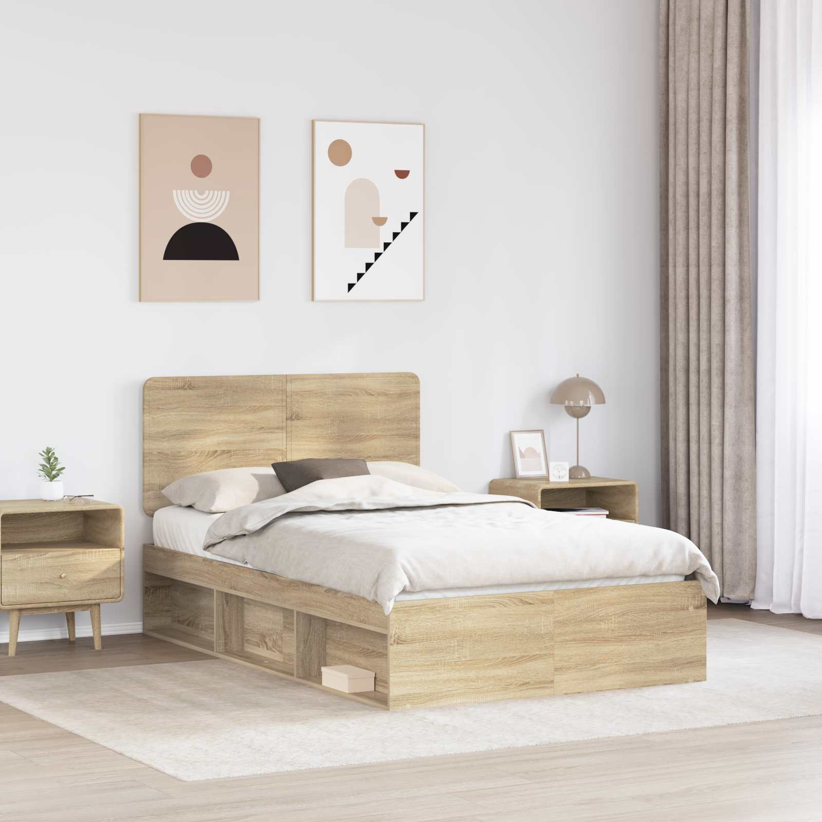 Cadre de lit Sonoma 120 x 190 cm Bois de pin massif - XIOS
